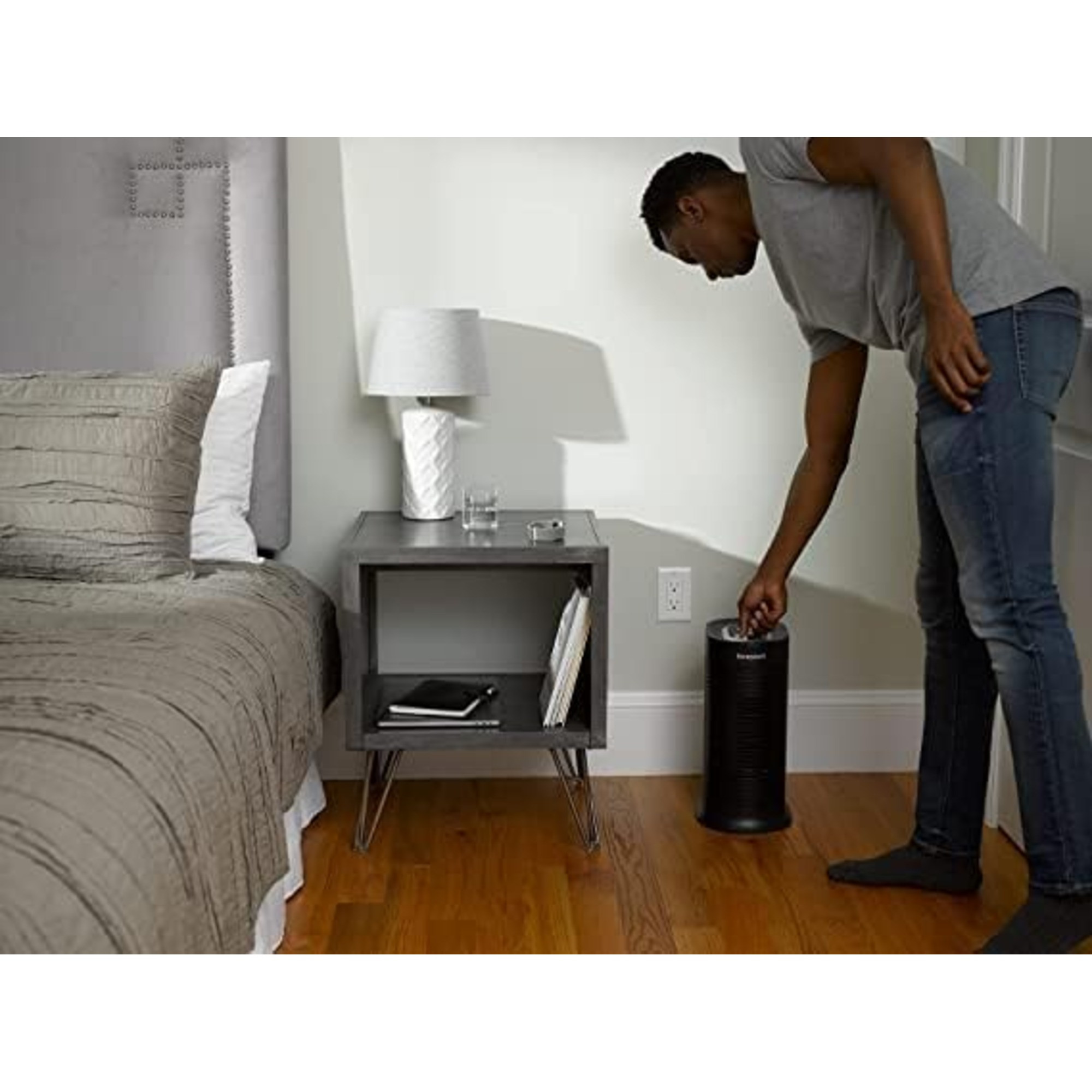 Honeywell True HEPA Compact Tower Air Purifier with Allergen Remover, HAP060, 1 Each