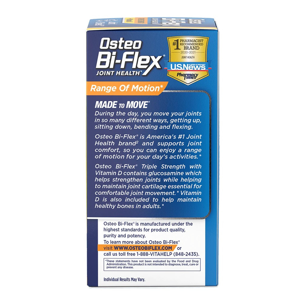 Osteo Bi-Flex Joint Health Triple Strength with Vitamin D Supplement, 80 Tablets