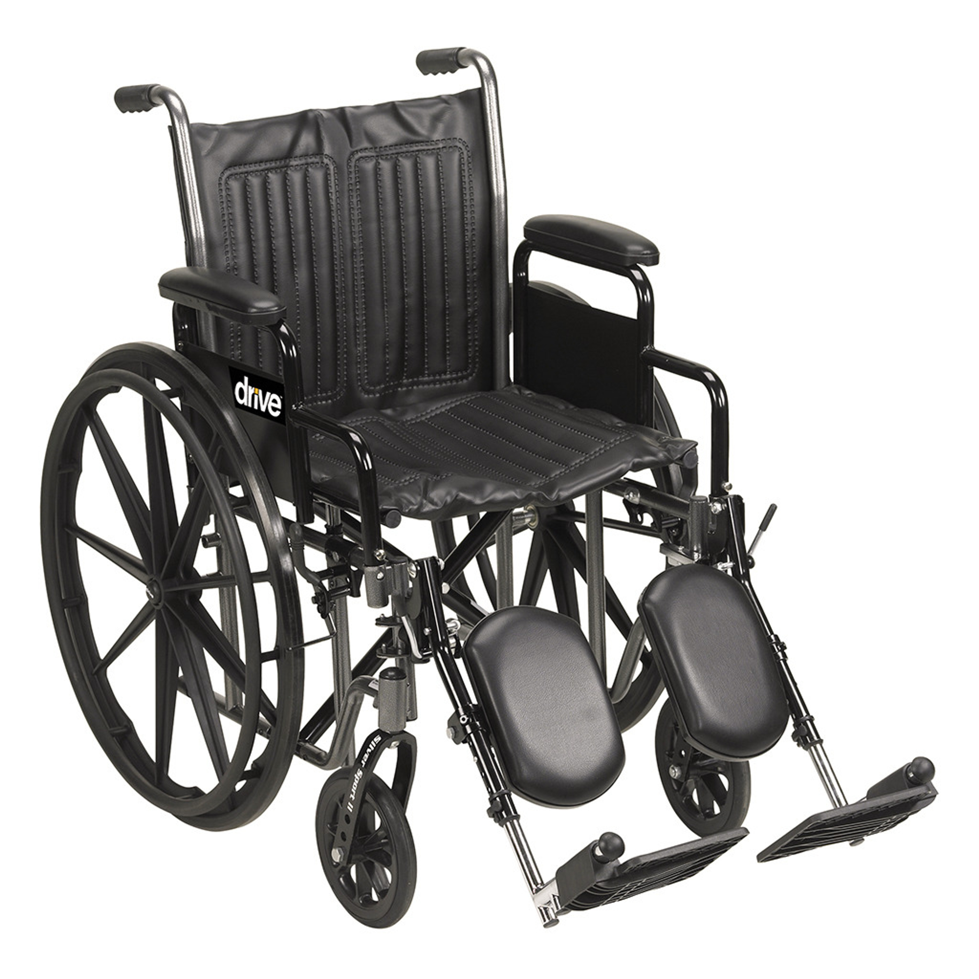 Drive Silver Sport 2 Wheelchair, Detachable Desk Arm, Swing-Away Footrests