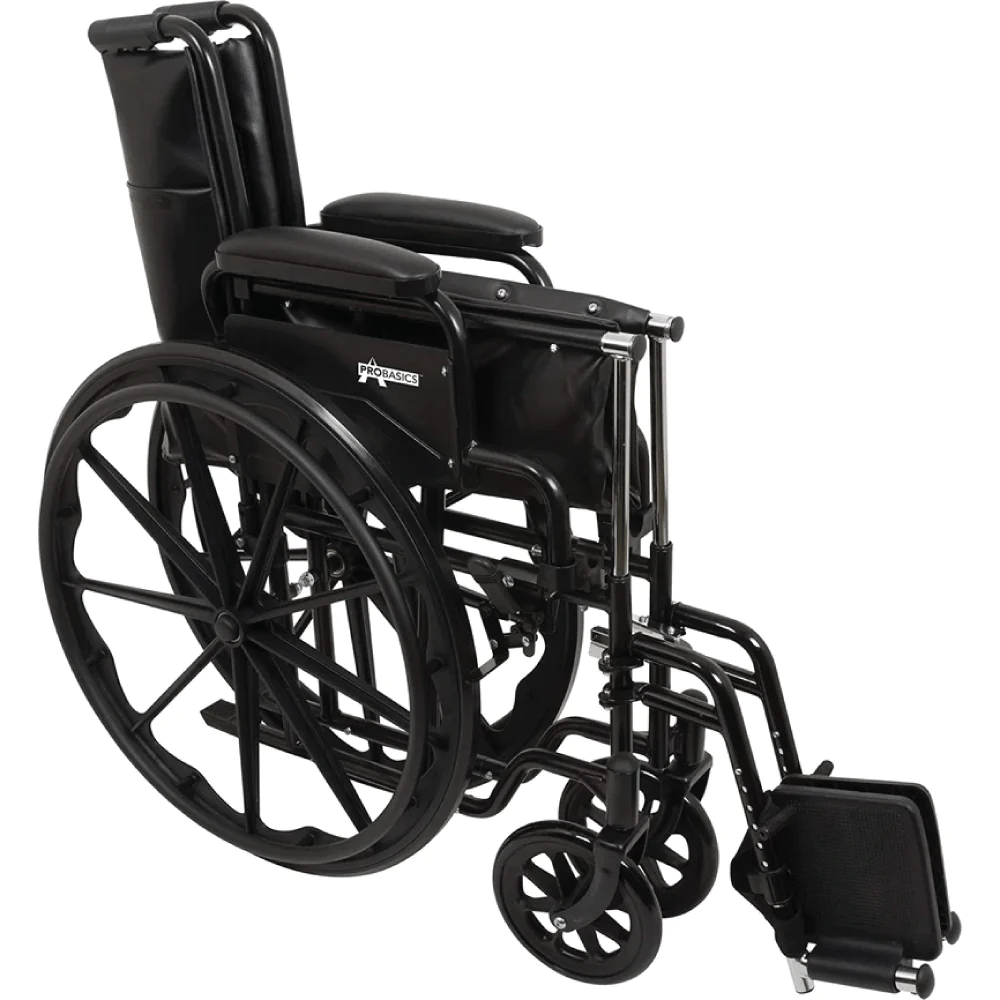 PMI ProBasics K1 Standard Wheelchair, Lightweight, Flip-Back Armrest, WC12016DS, 20" - 1 Each