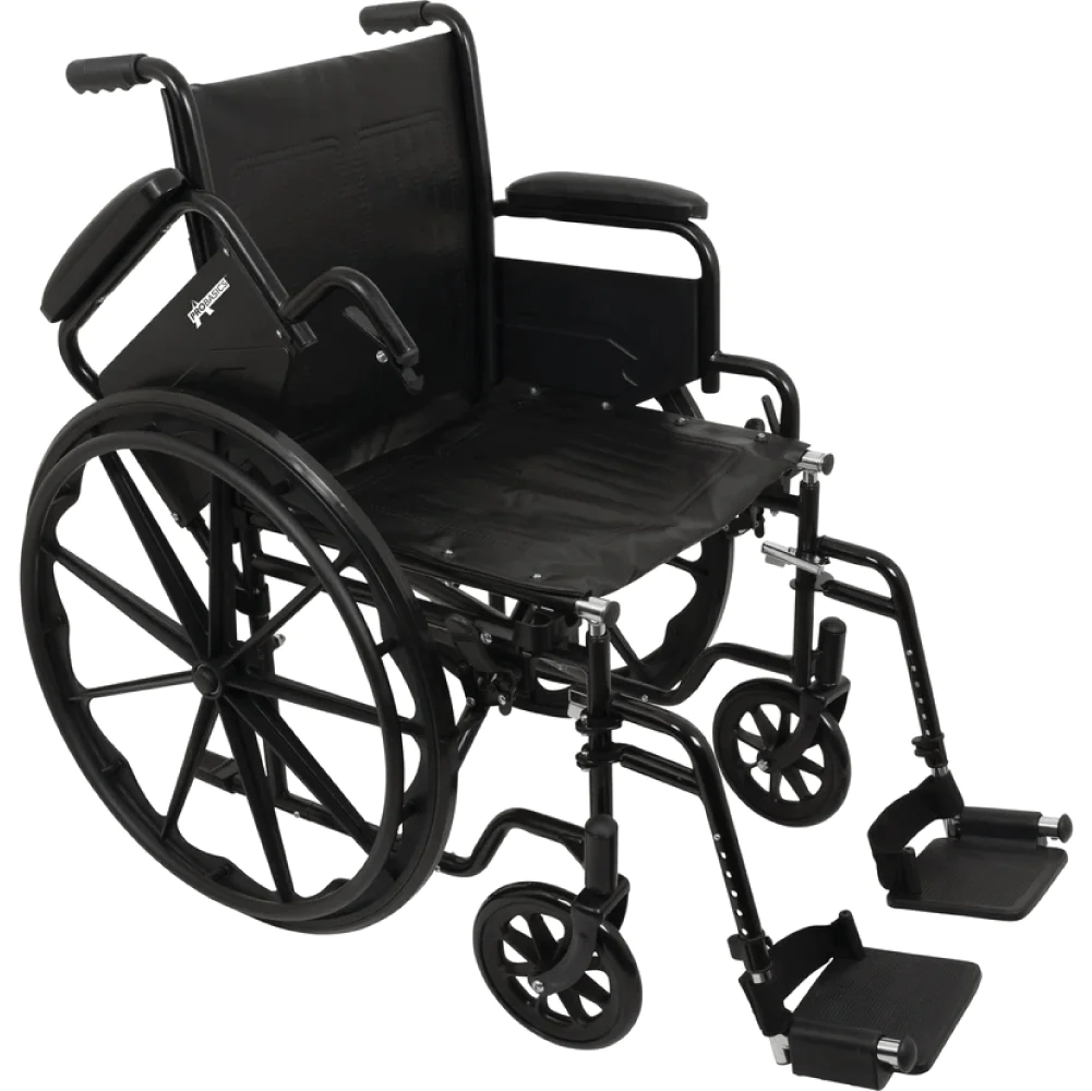 PMI ProBasics K1 Standard Wheelchair, Lightweight, Flip-Back Armrest, WC12016DS, 20" - 1 Each