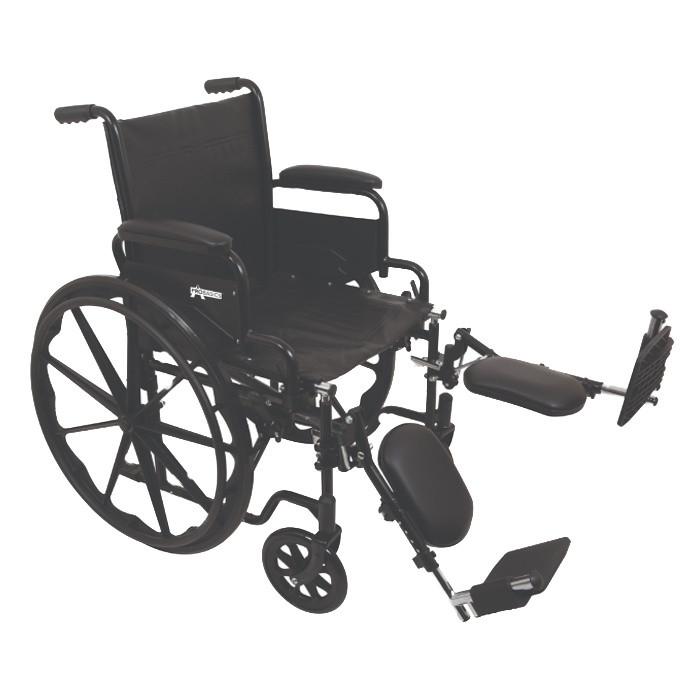 PMI ProBasics K1 Standard Wheelchair, Flip-Back Desk Arms, Elevating Legrests, WC12016DE, 20" - 1 Each
