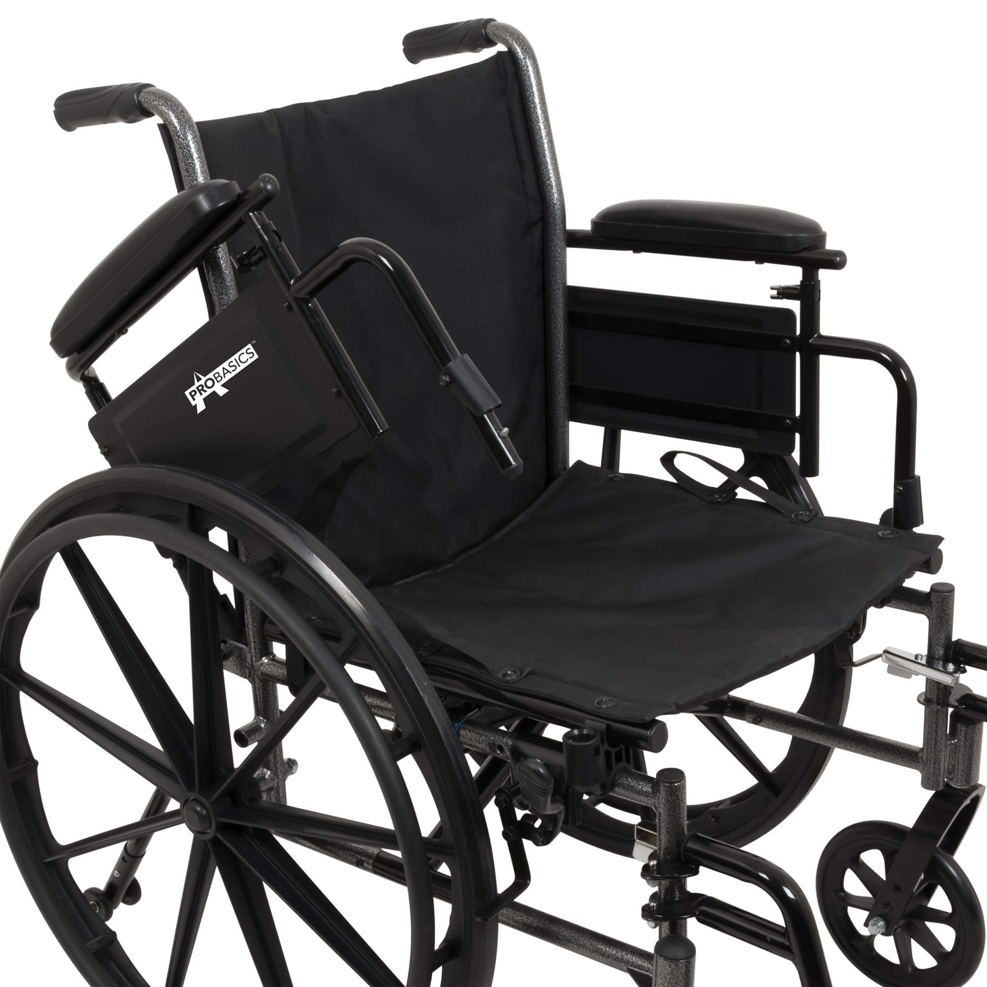 PMI ProBasics K3-Lite Wheelchair, Flip-Up Height Adjustable Desk Arms, Swing-Away Footrests, WC31616DS, 16" - 1 Each