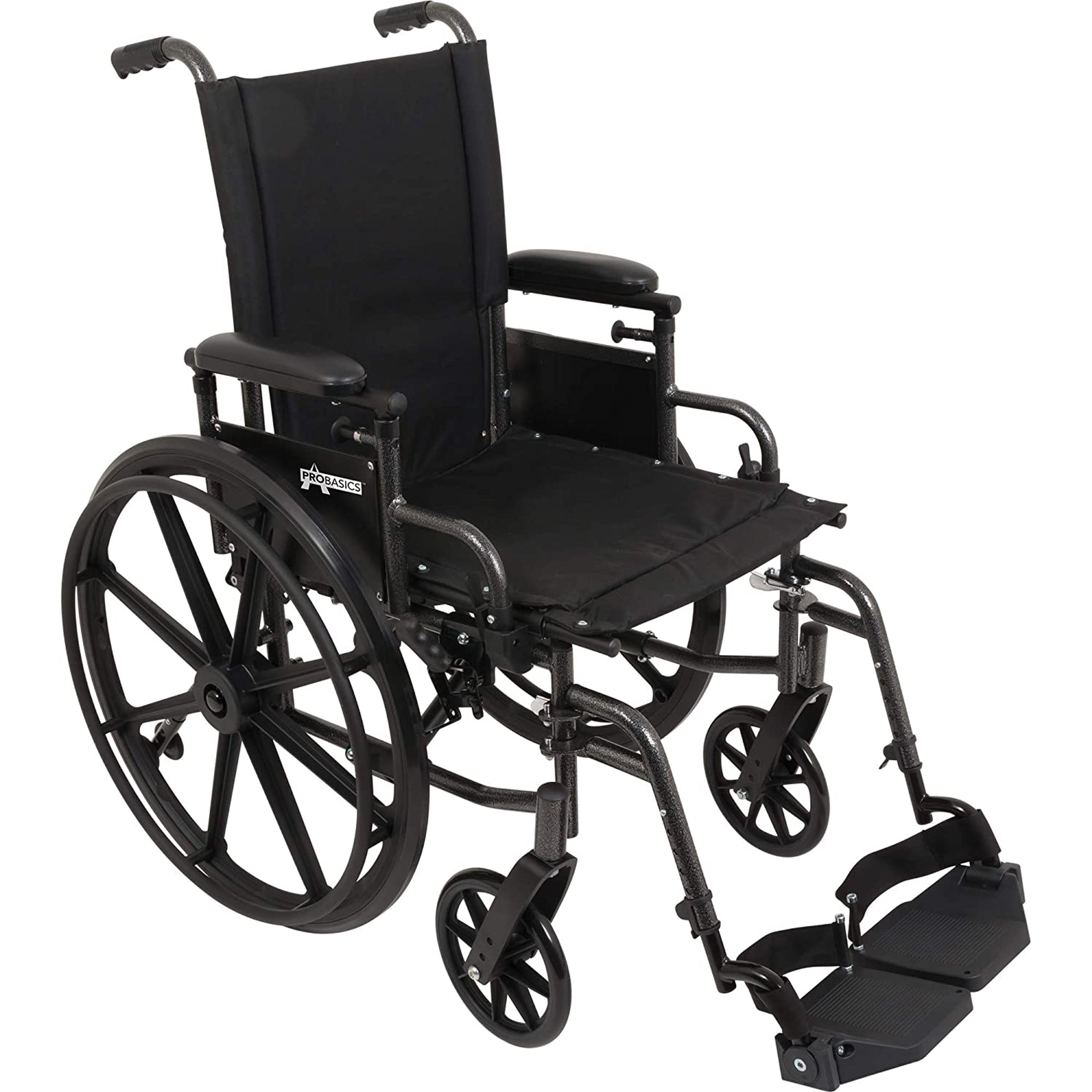ProBasics K4 High Strength Wheelchair, Lightweight, Flip-back Padded Armrests, Swing-Away Footrests, WC41616DS, 16" - 1 Each