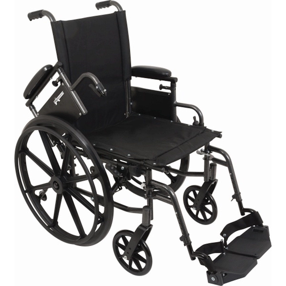 ProBasics K4 High Strength Wheelchair, Lightweight, Flip-back Padded Armrests, Elevating Legrests