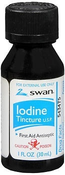 Swan Iodine Tincture Antiseptic, 1 oz., 869385110, 1 Each