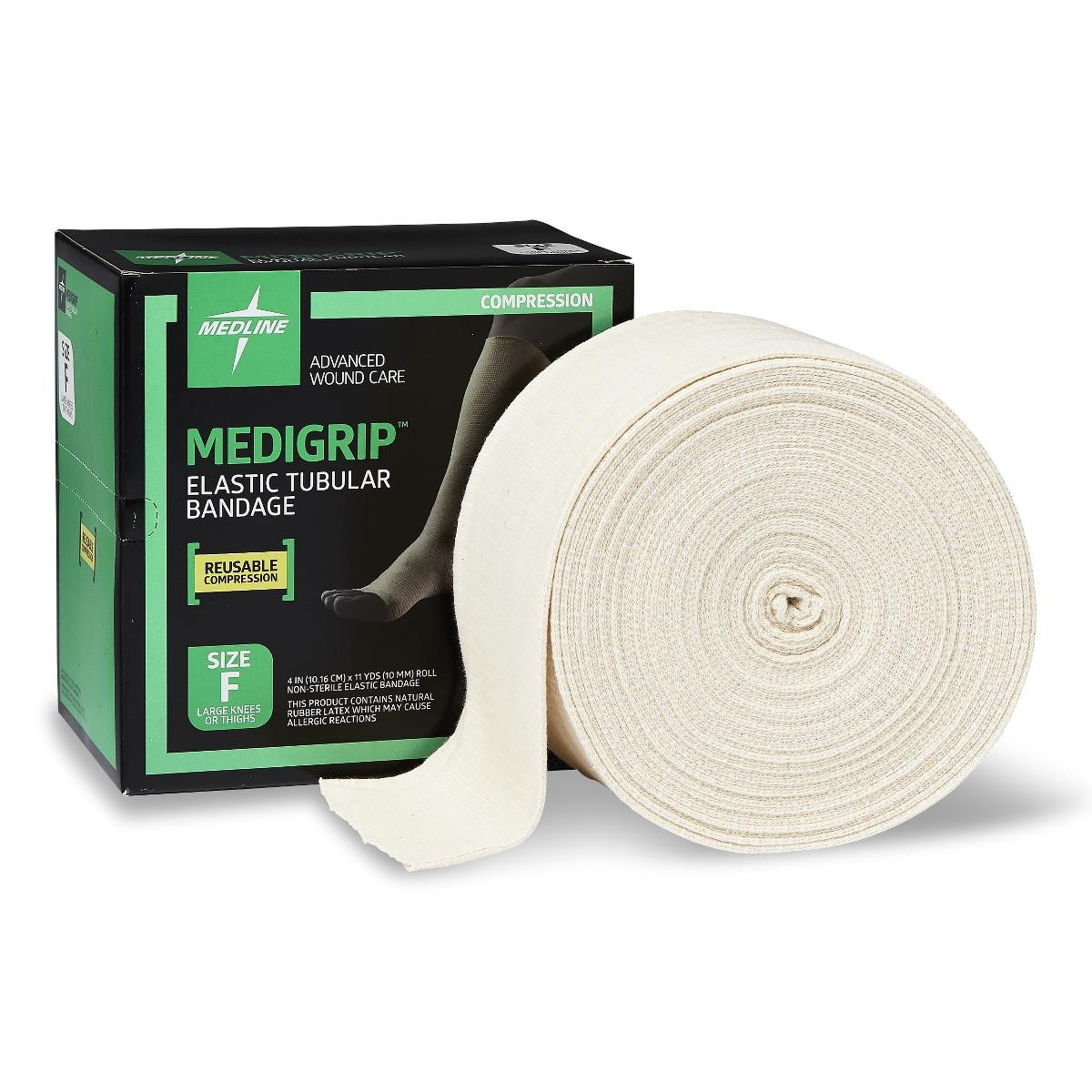 Medigrip Elasticated Tubular Bandage, Large Knee/Thigh, 4" X 11 Yds., MSC9505, Size F - 1 Box