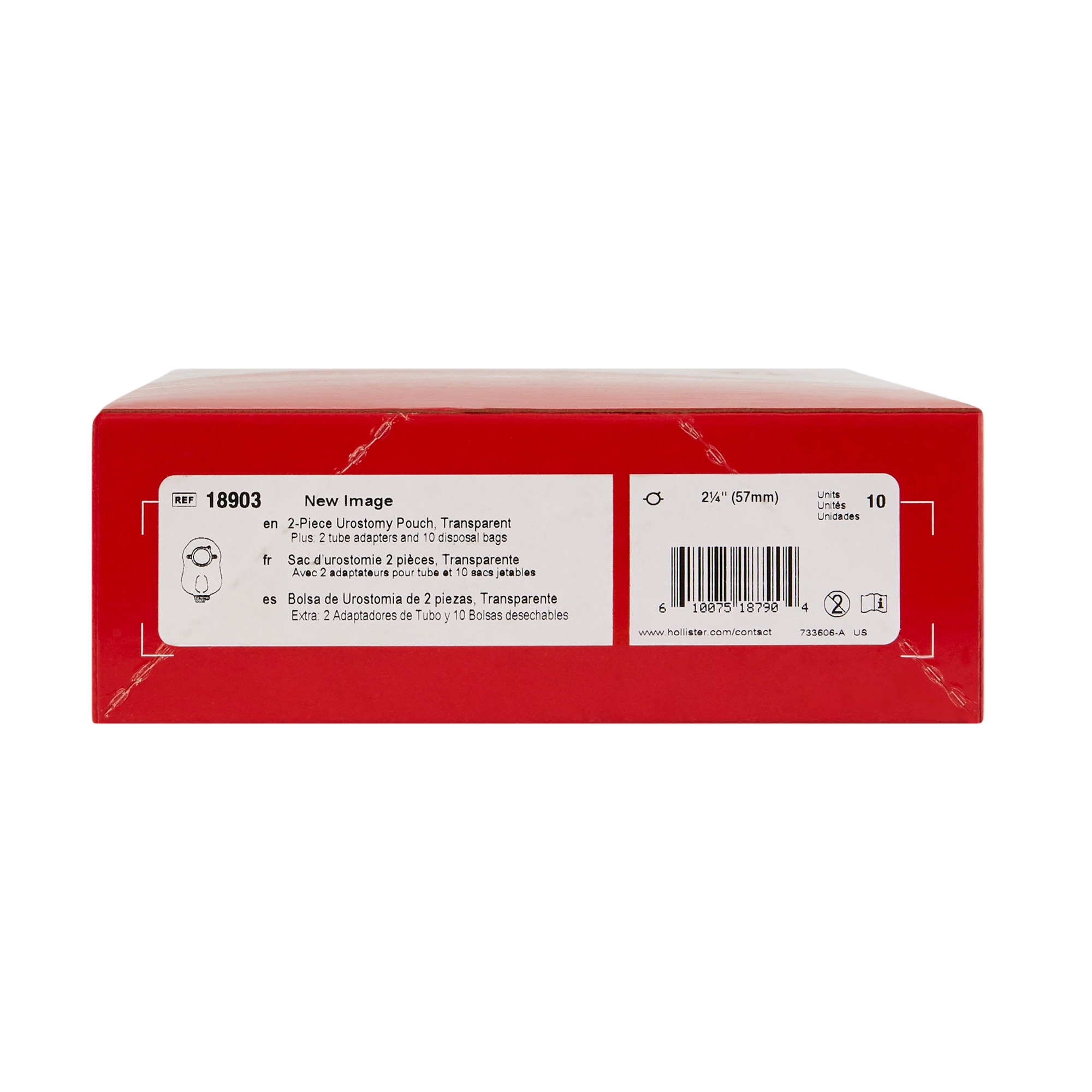 Hollister New Image Two-Piece Urostomy Pouch, Transparent