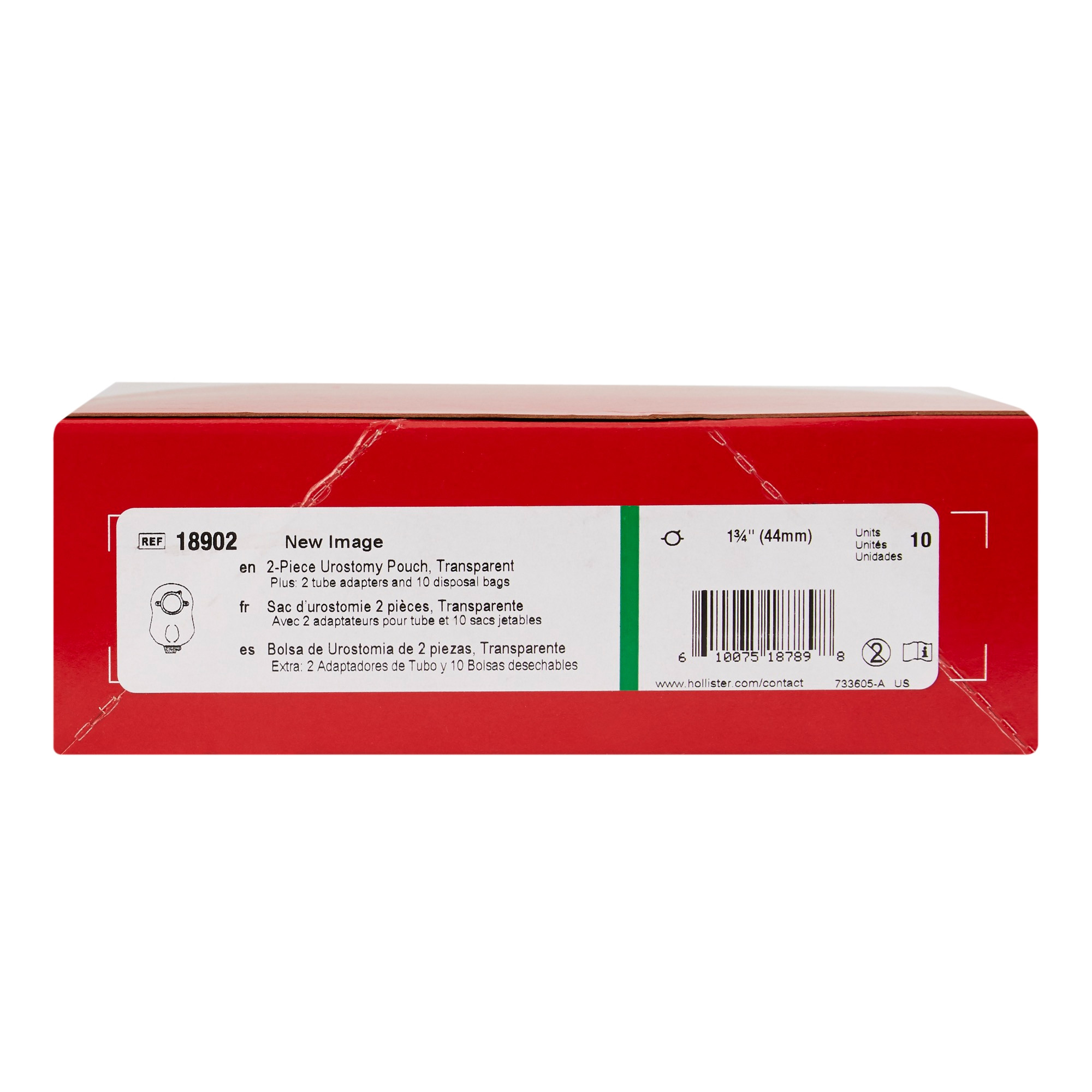 Hollister New Image Two-Piece Urostomy Pouch, Transparent