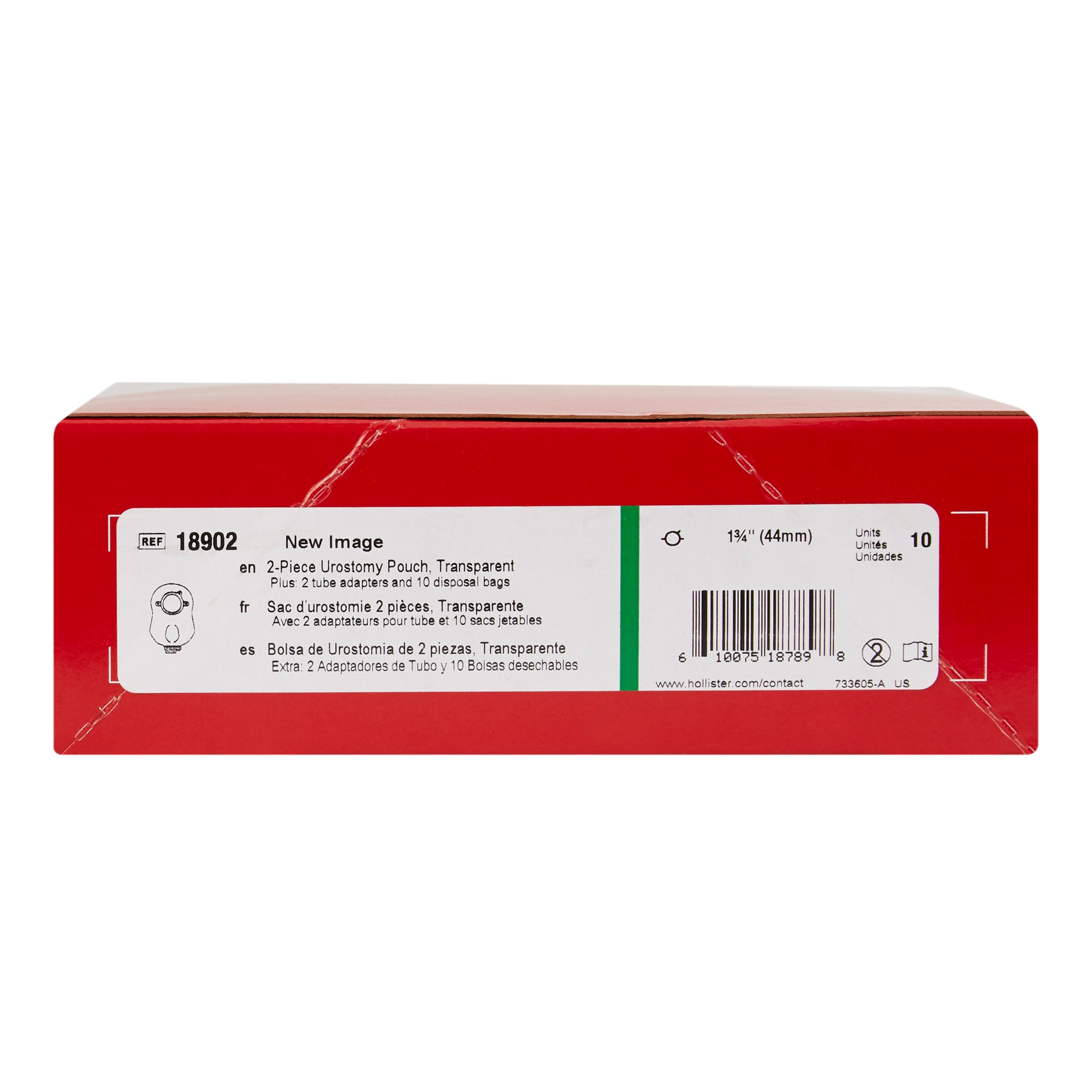 Hollister New Image Two-Piece Urostomy Pouch, Transparent