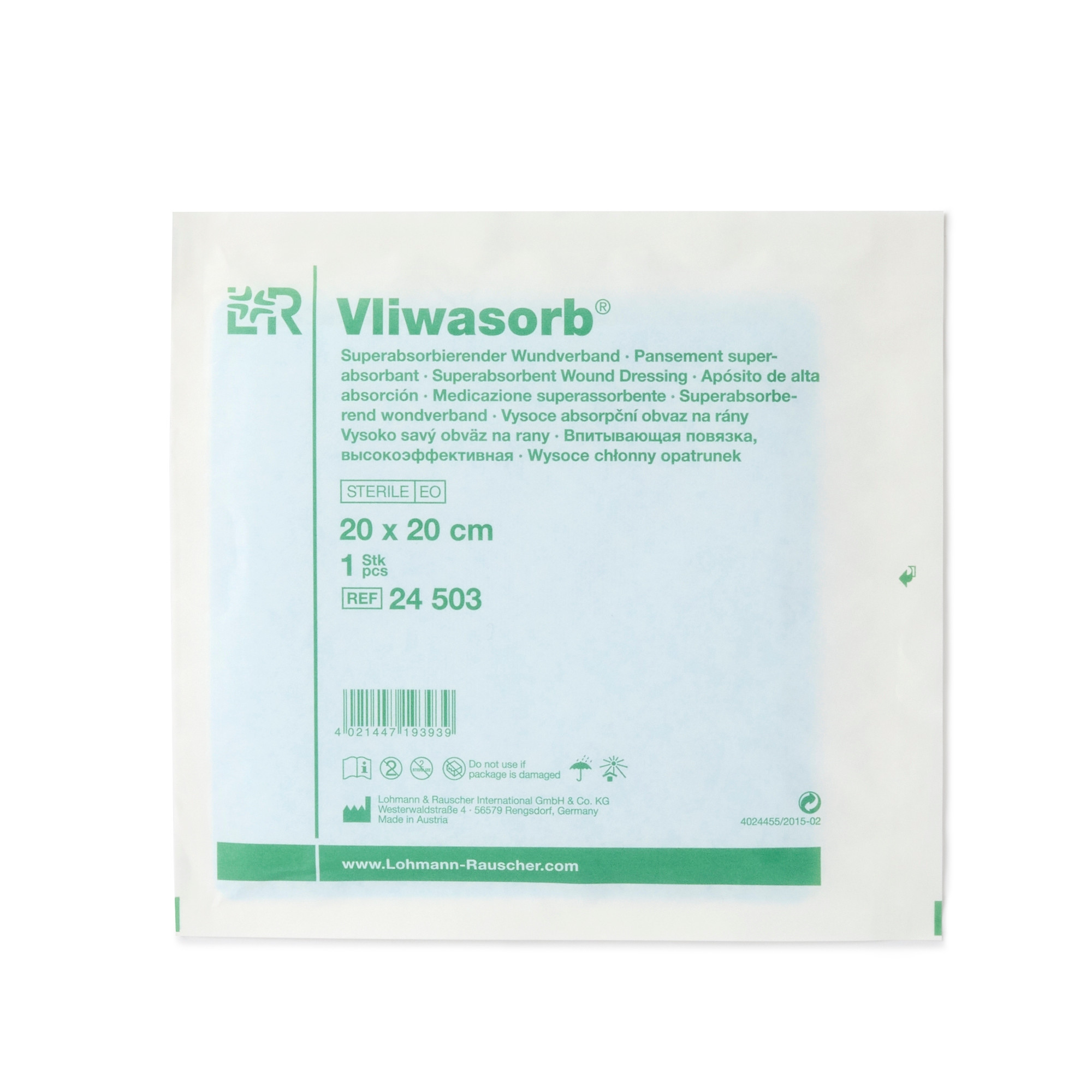 Vliwasorb Super Absorbent Dressing, 8 X 8"