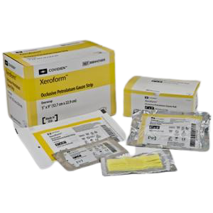 Cardinal Health Xeroform Occlusive Petrolatum Gauze Strip, 5 X 9", 433605, Box of 50