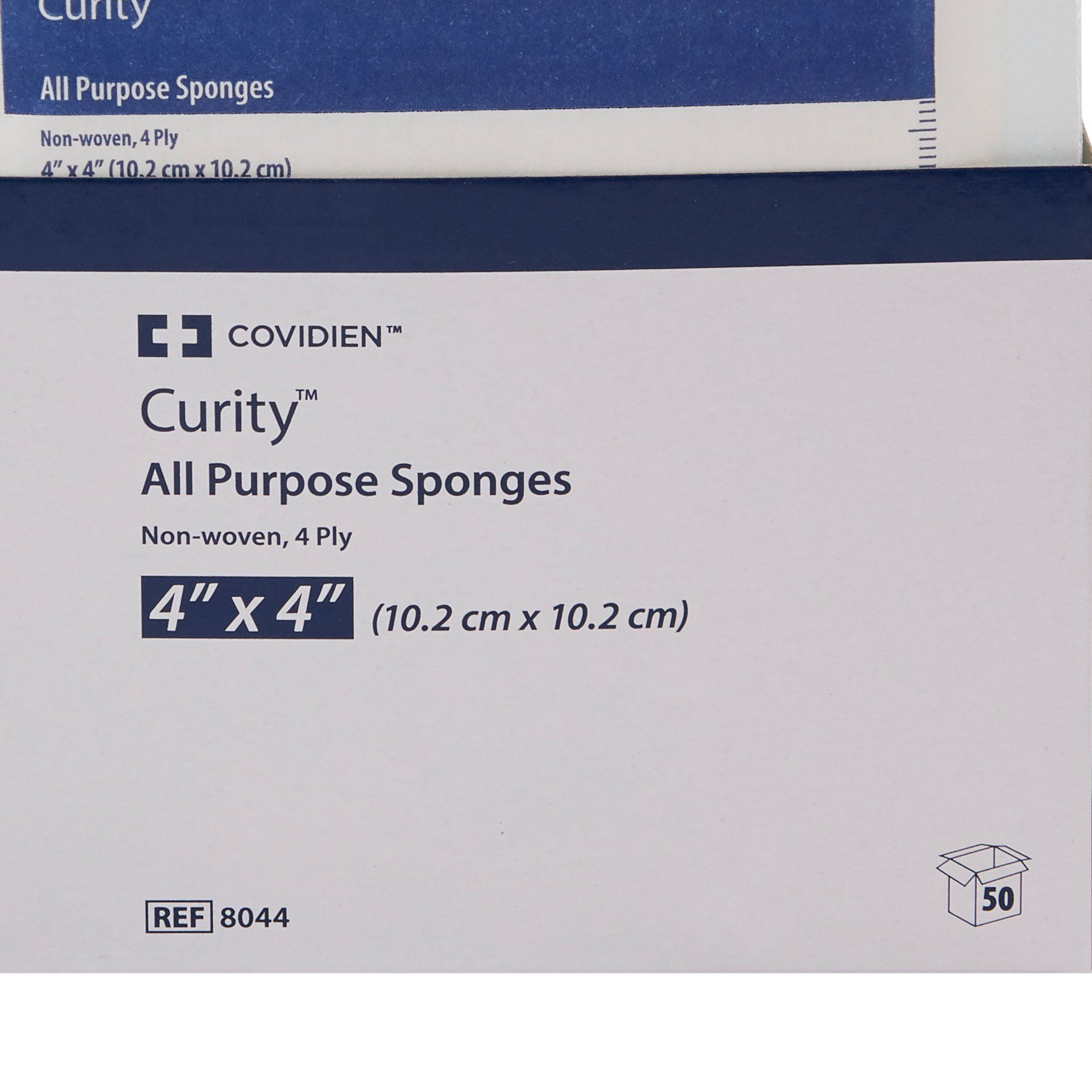 Cardinal Health Curity All-Purpose Sponges, Sterile, 4-Ply, 4 X 4", 8044, Box of 25