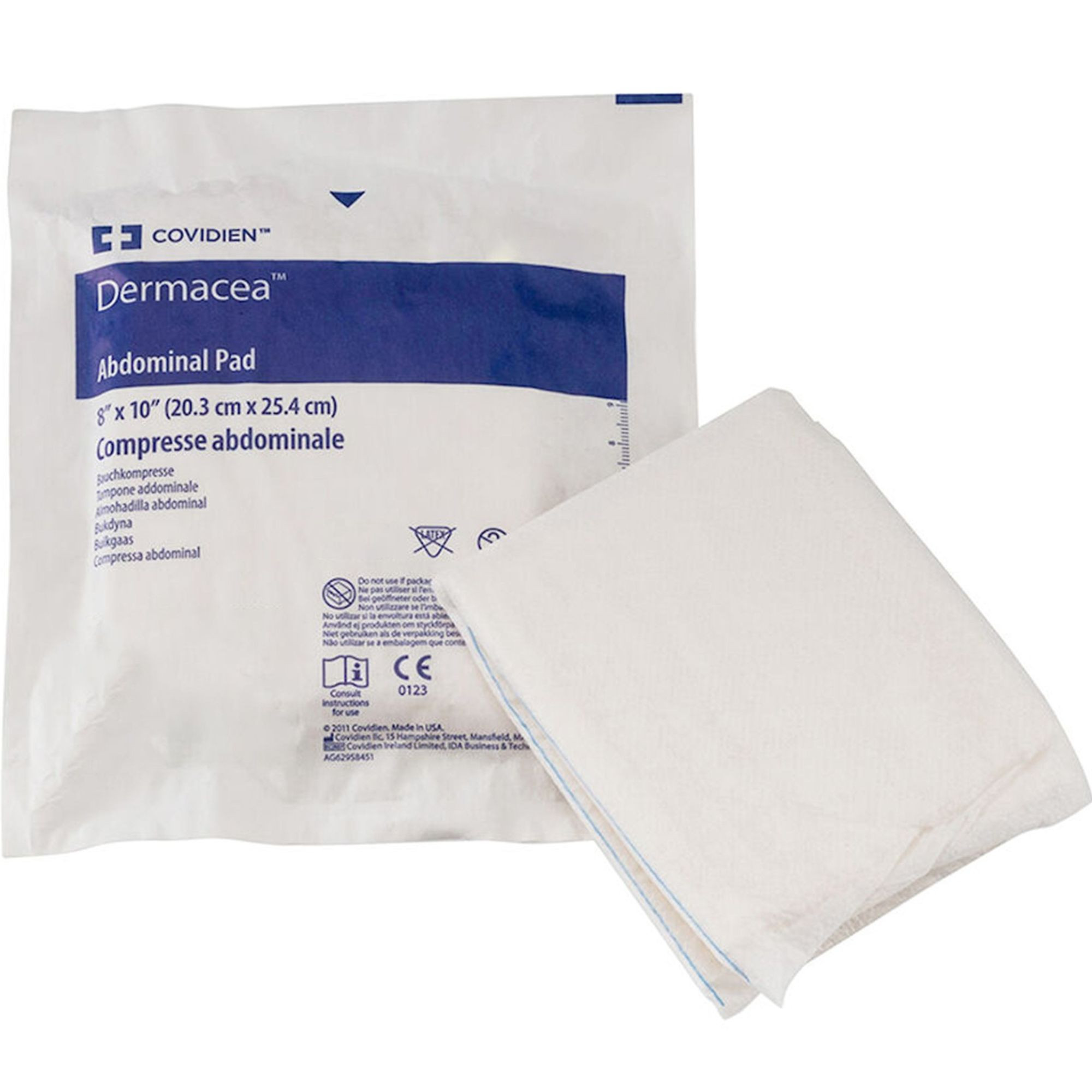 Cardinal Health Curity Abdominal Pad, Non-Sterile, 8 X 10"