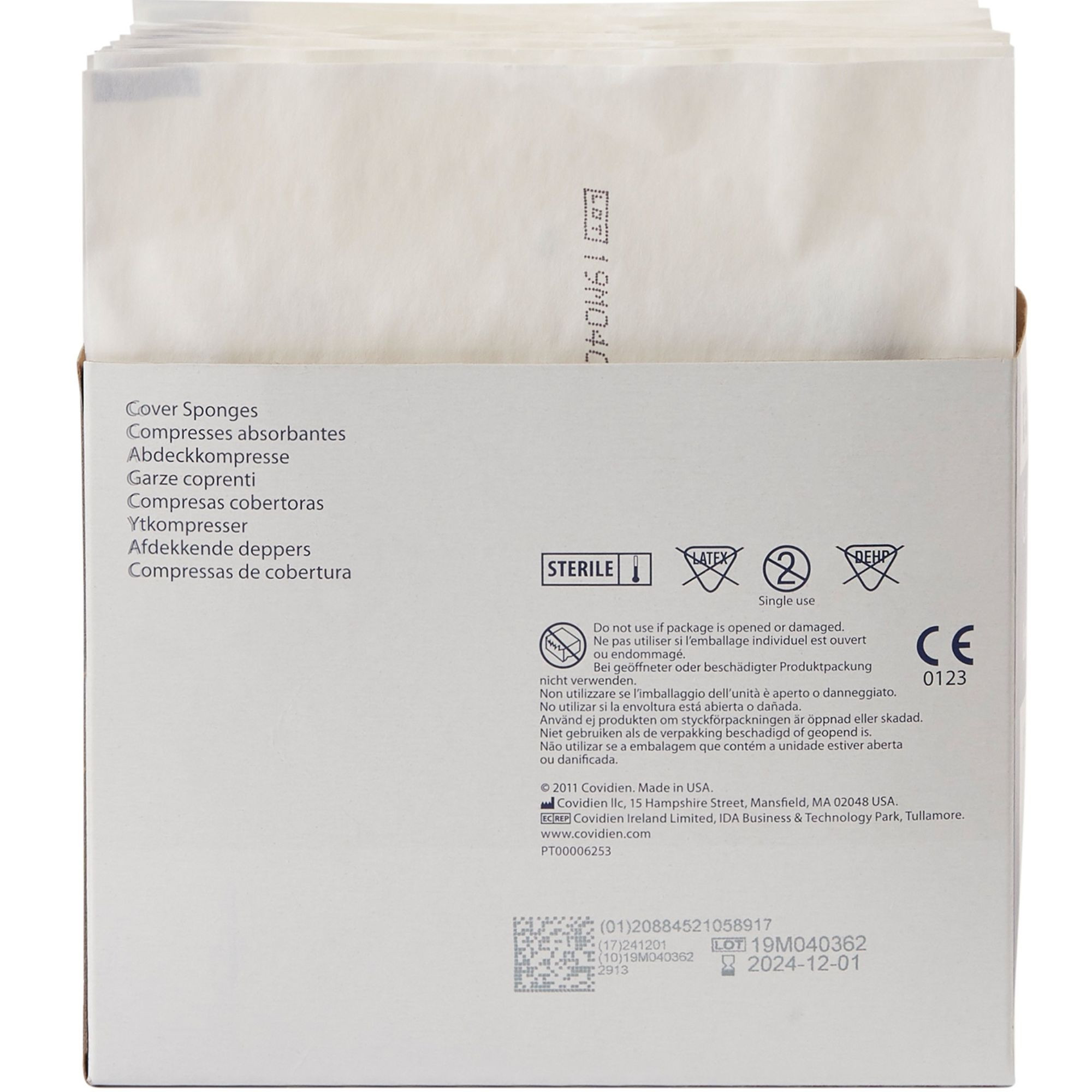 Cardinal Health Curity Cover Sponge, Sterile, 4 X 4", 2913, Pack of 25