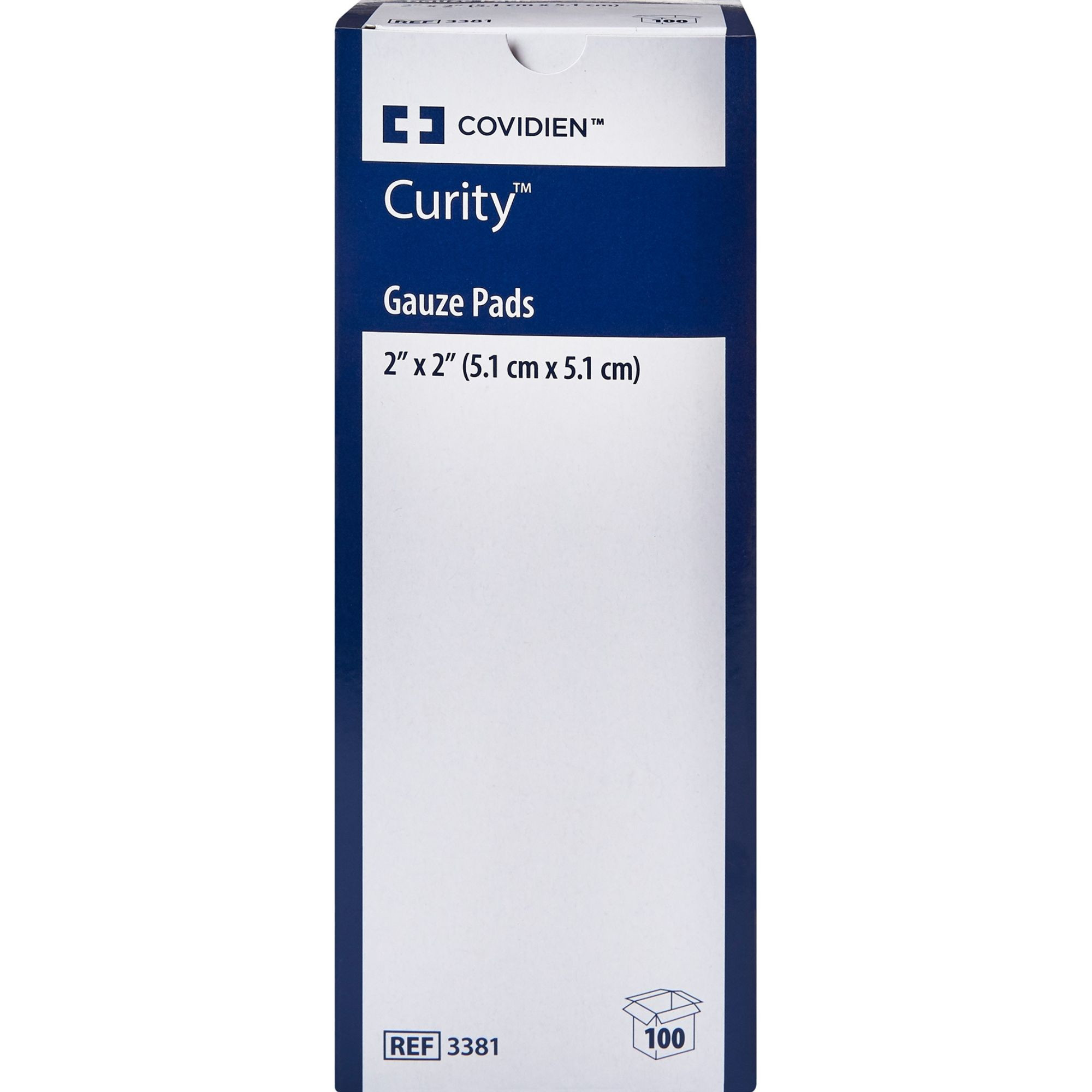 Cardinal Health Curity Gauze Pad, Sterile, 12-Ply, 2 X 2", 3381, Box of 100
