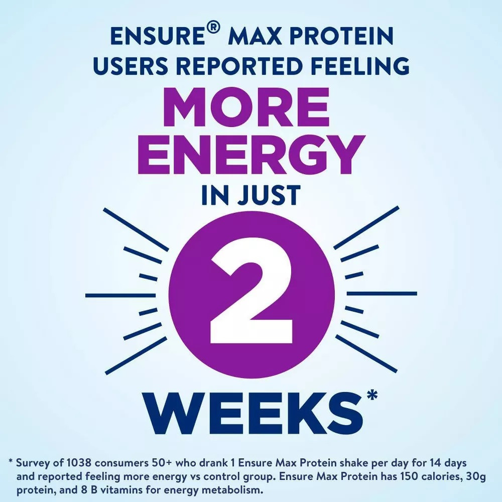 Ensure Max Protein Nutritional Shake, Creamy Strawberry, 11 oz.