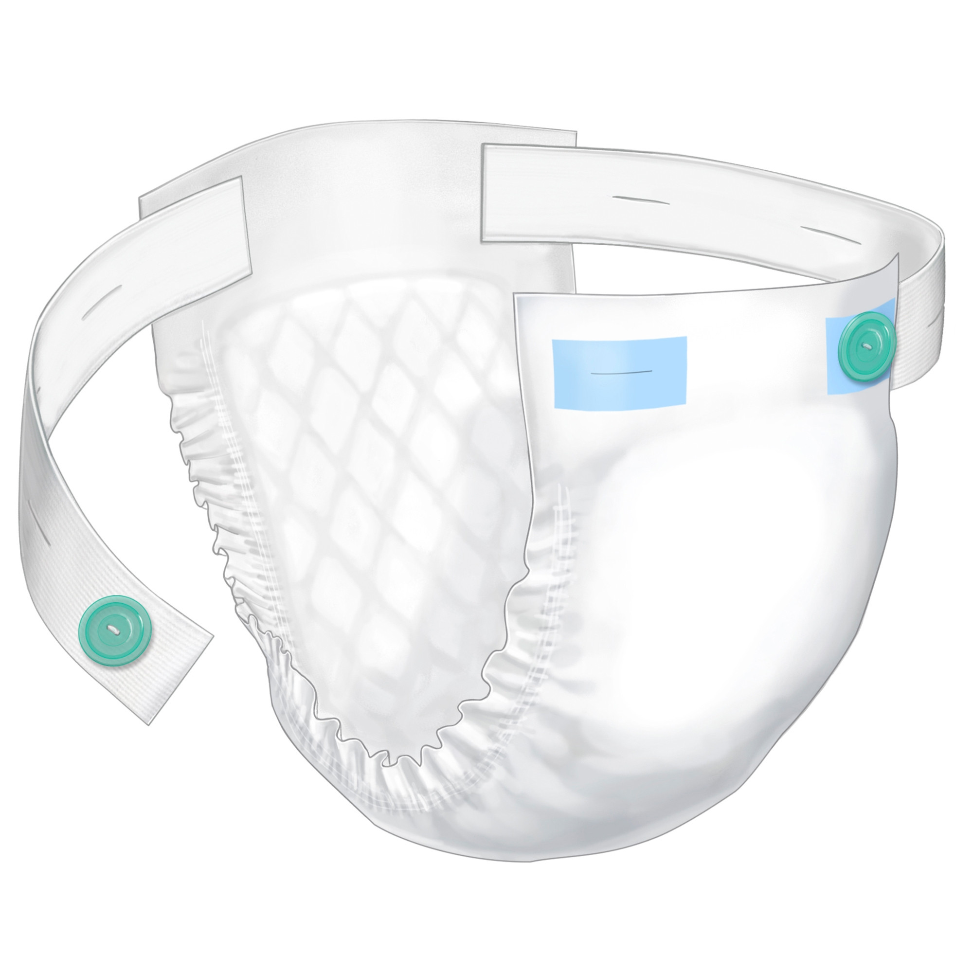 Cardinal Health Sure Care Belted Undergarment, Heavy Absorbency, FAB