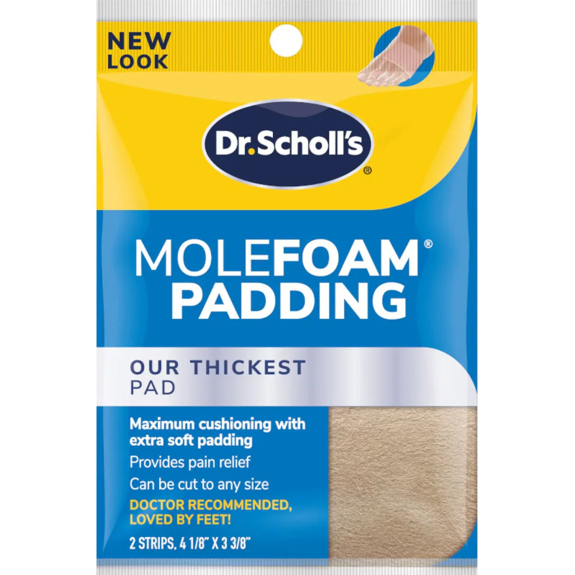 Dr. Scholl's Molefoam Padding, 86442981, Pack of 2