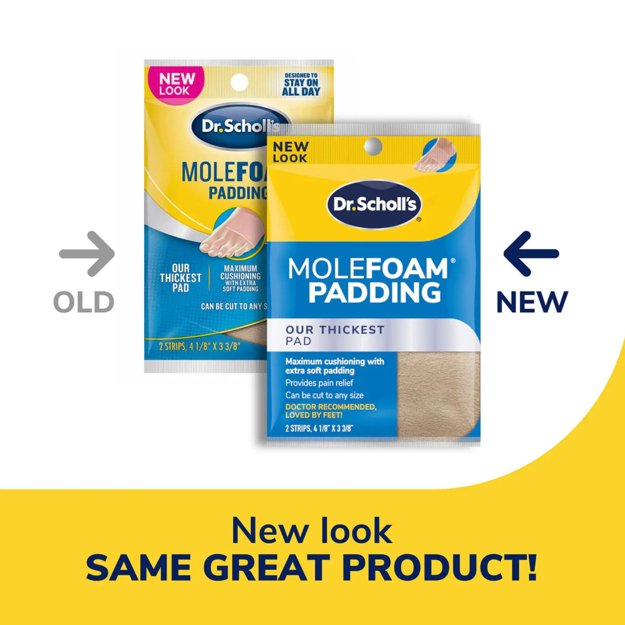 Dr. Scholl's Molefoam Padding, 86442981, Pack of 2