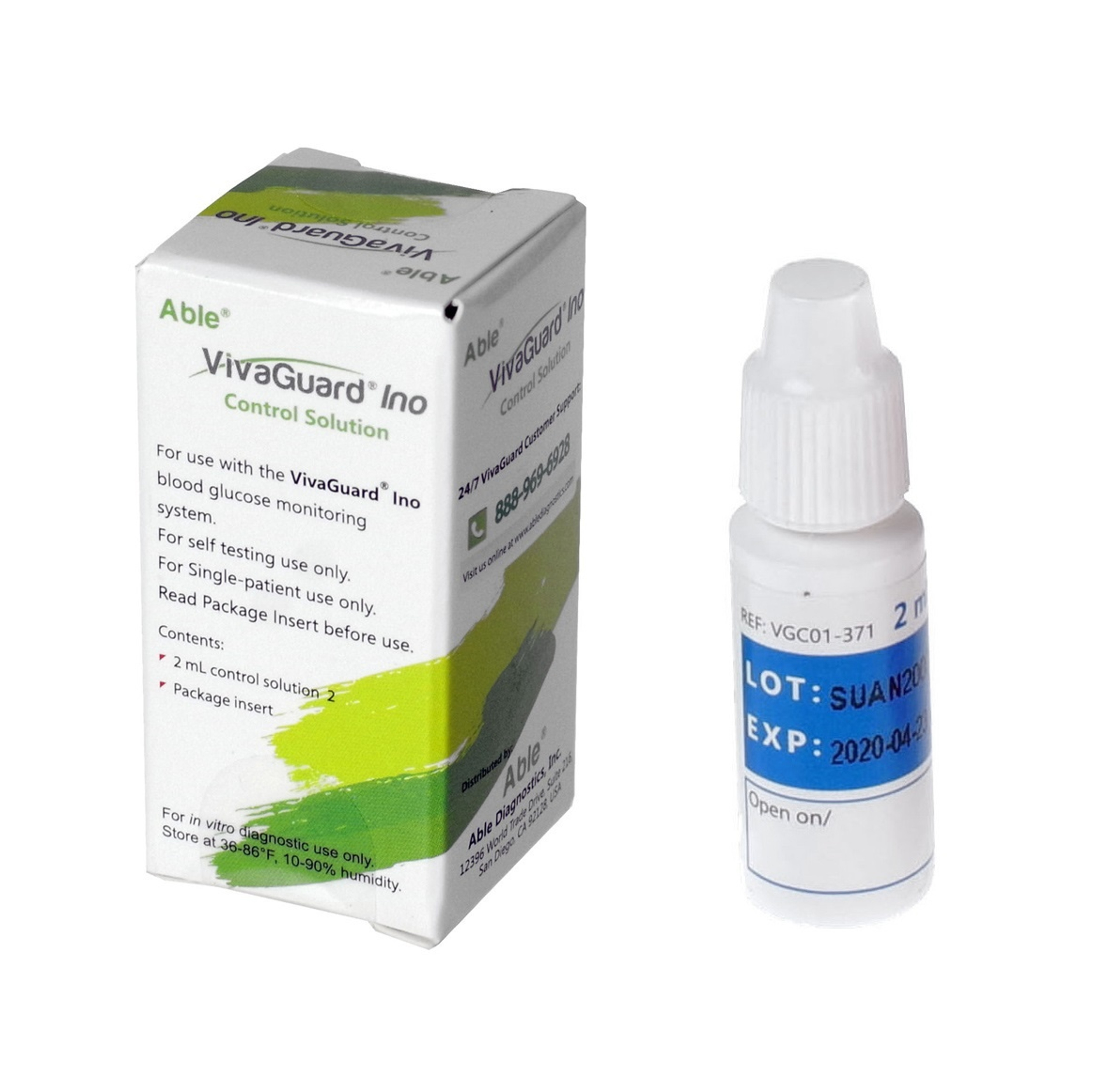 Able VivaGuard Ino Control Solution, 2 mL, VGC01-373, 1 Box