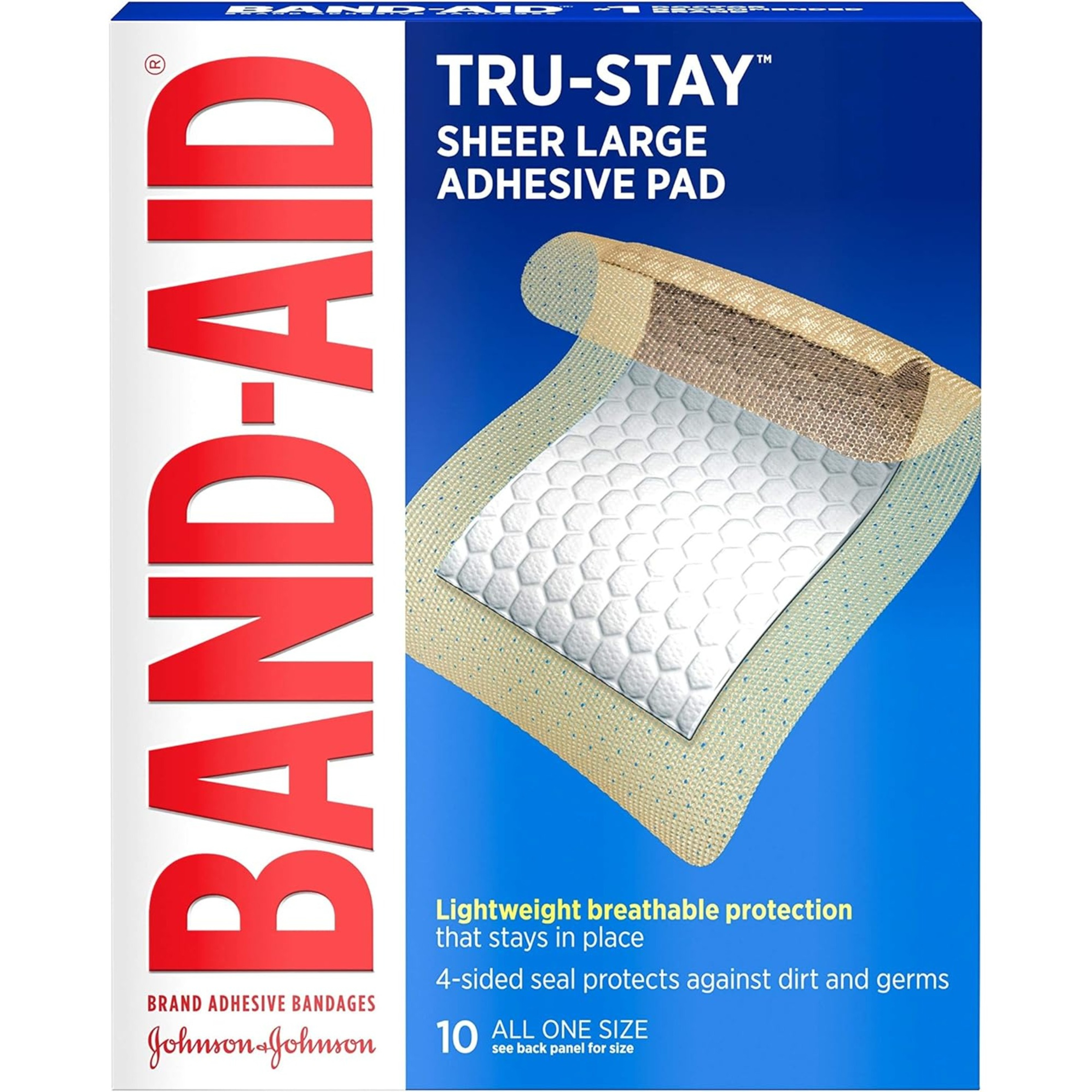 BAND-AID Brand TRU-STAY Large Adhesive Bandages