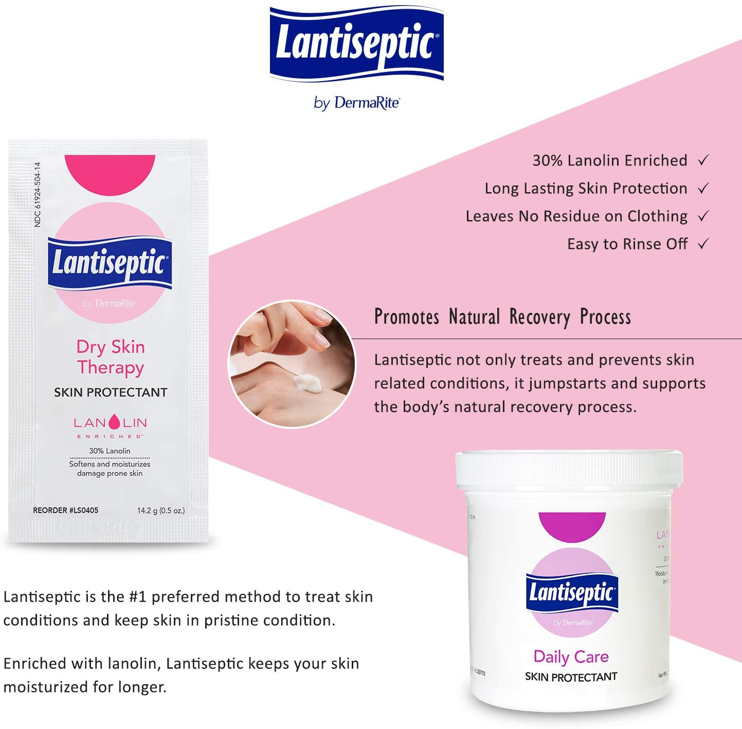 Lantiseptic Dry Skin Therapy Moisturizer Cream, 4 oz.
