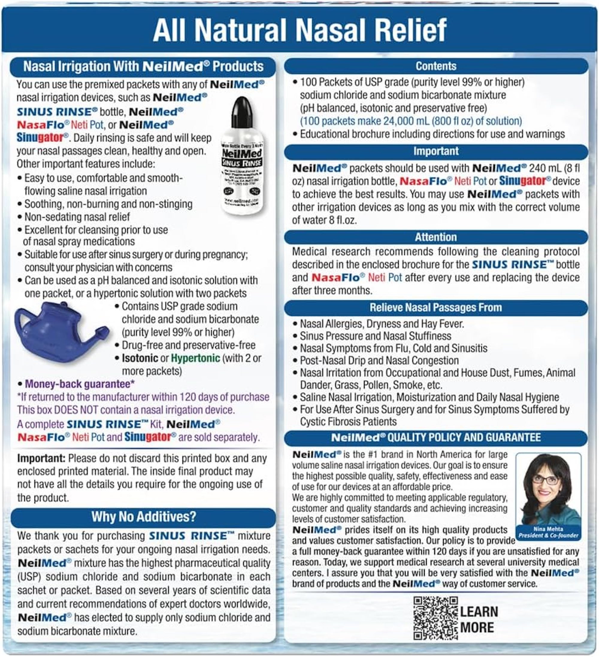 Neilmed Sinus Rinse Refill Kit