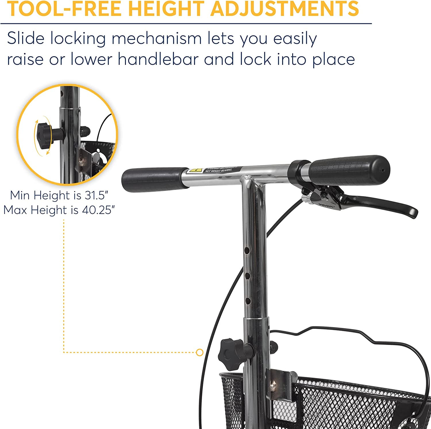 drive Steerable Knee Walker, FAB