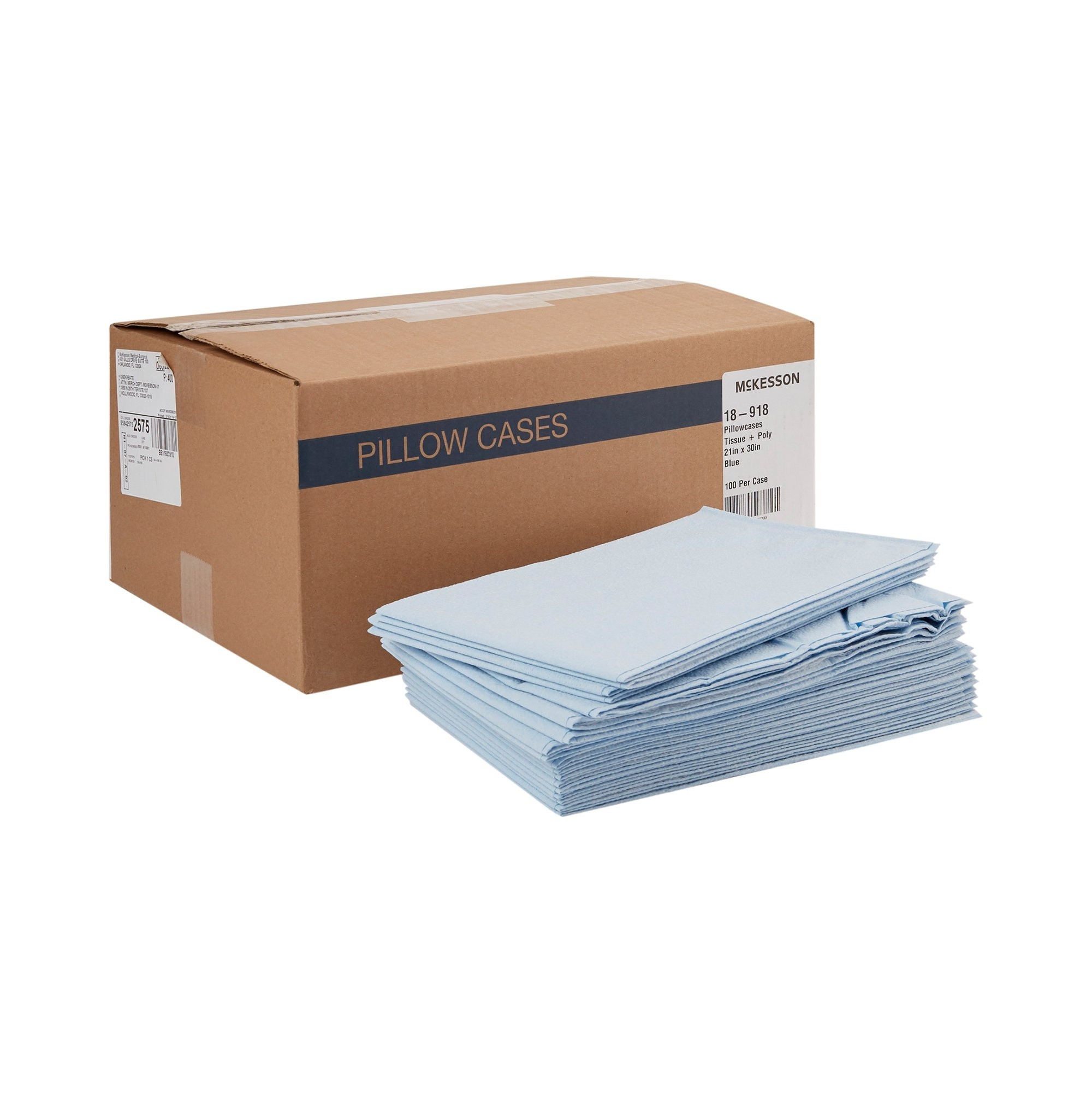 McKesson Disposable Tissue/Poly Pillowcase, 18-918, Case of 100