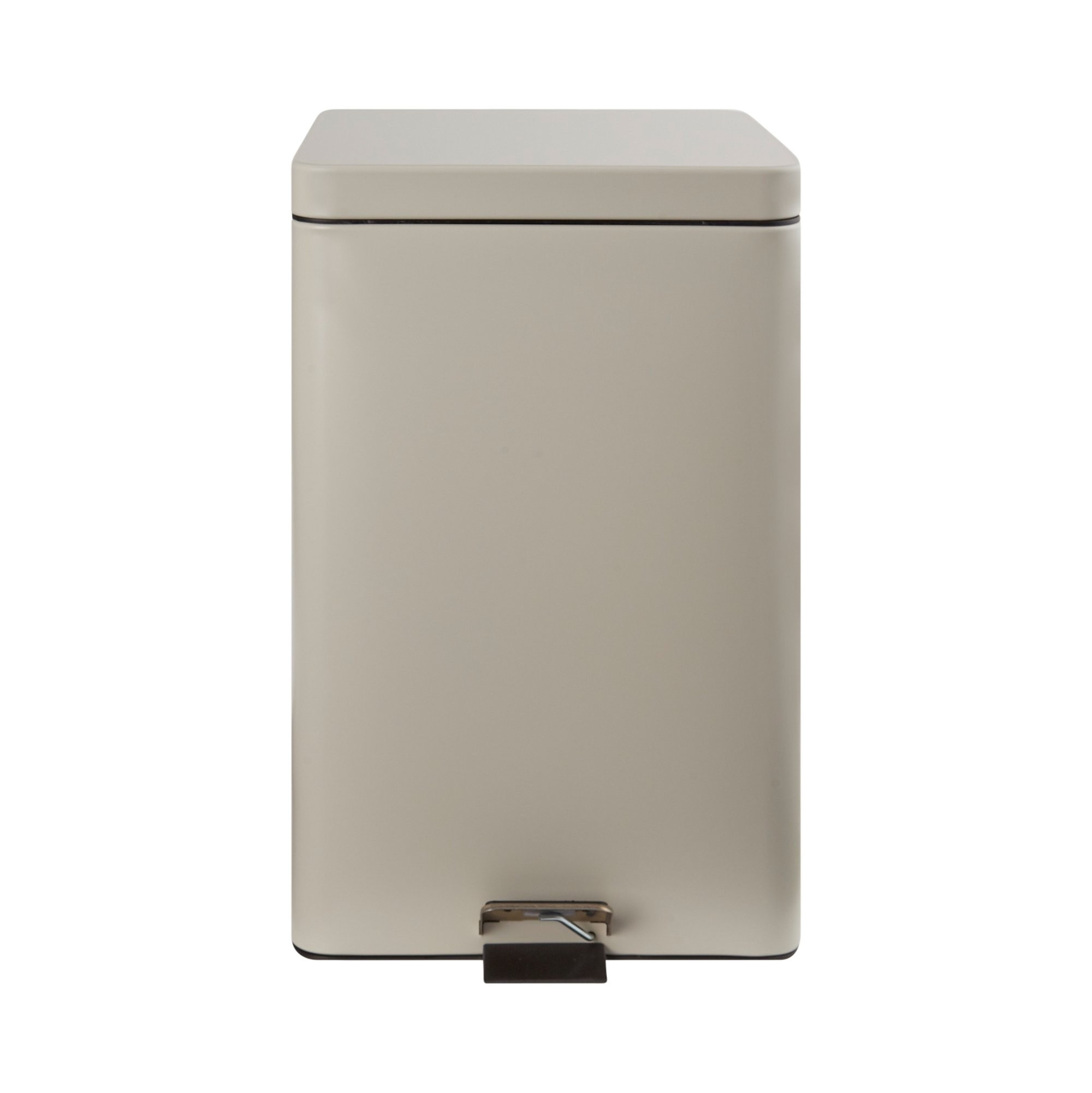 McKesson Square Steel Trash Can with Plastic Liner, 32 Qt., 81-35268, Beige - 1 Each
