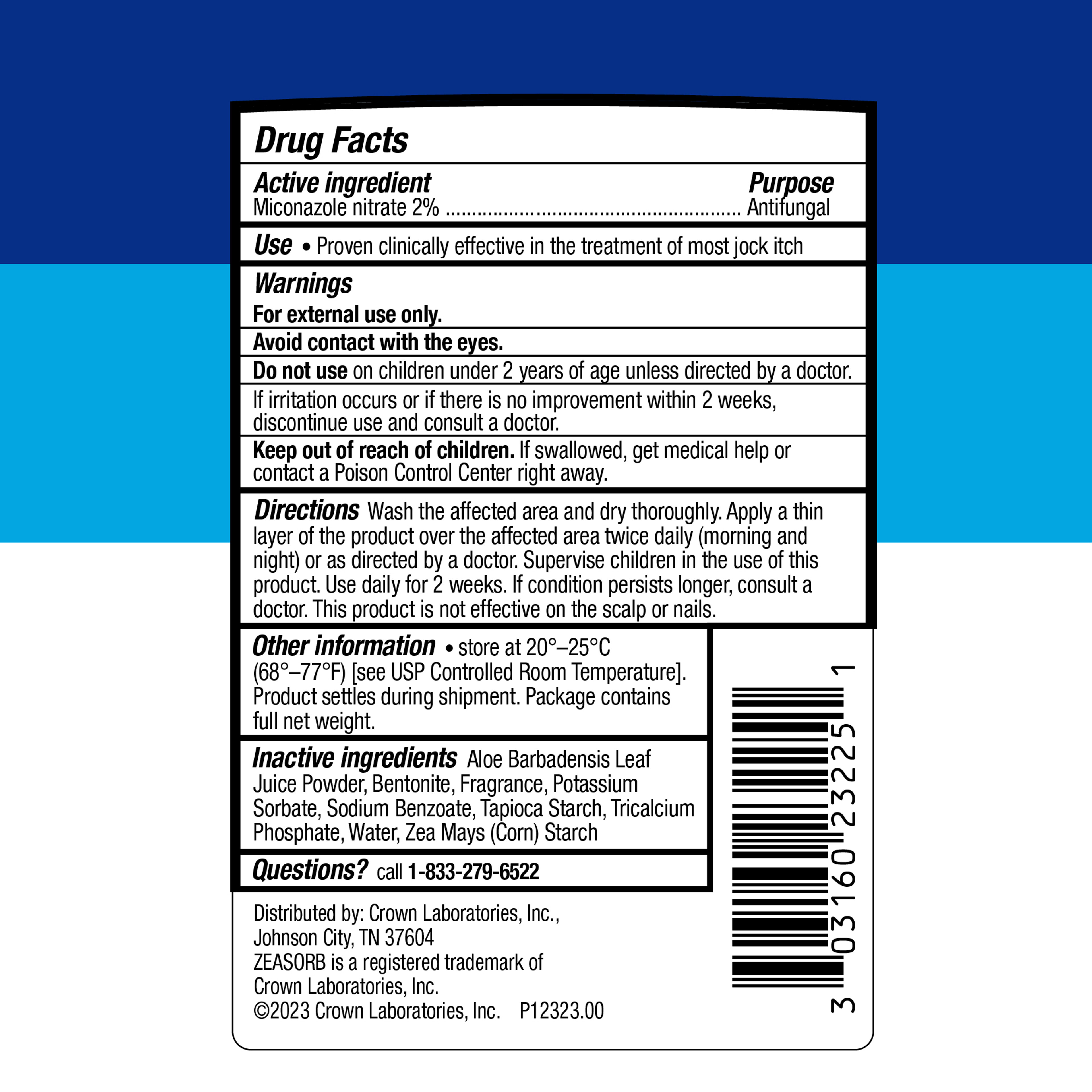 Zeasorb Anti Fungal Treatment Super Absorbent Powder