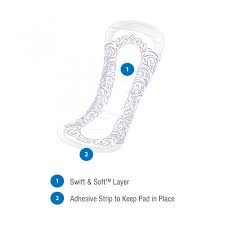 Presto Incontinence Pads for Women, Light Absorbency