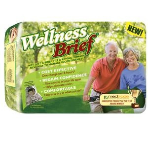 Wellness Adult Incontinence Briefs, 3142, Large (36-46") - Pack of 20