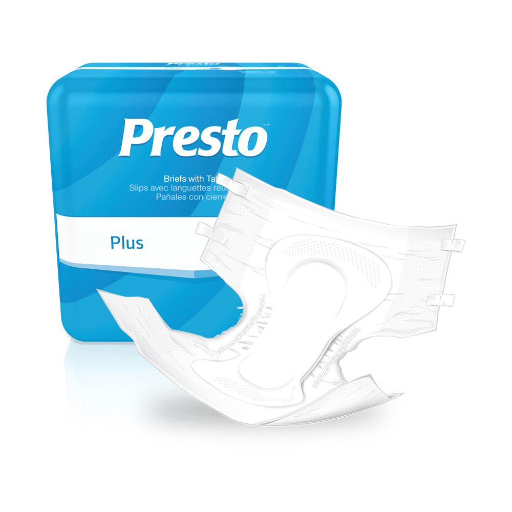 Presto Plus Full Fit Briefs, Plus Absorbency