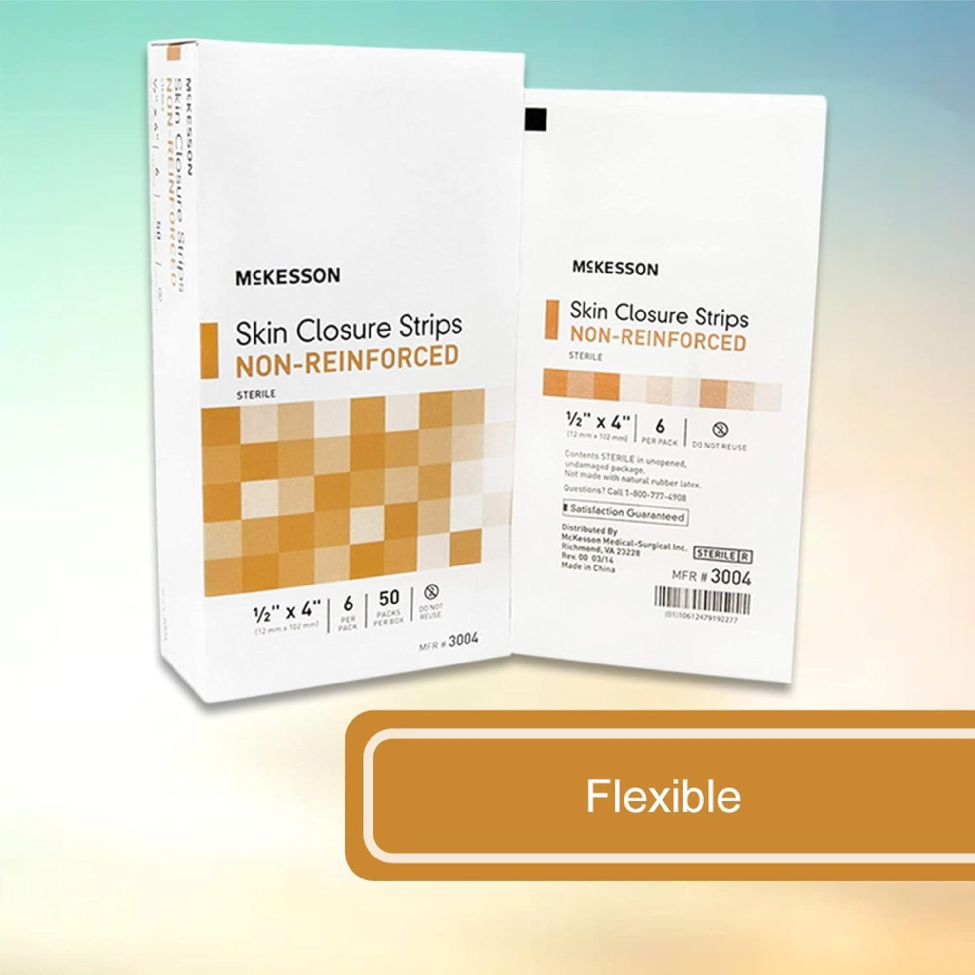 McKesson Skin Closure Strip, Sterile, Non-Reinforced, 3003, Box of 50