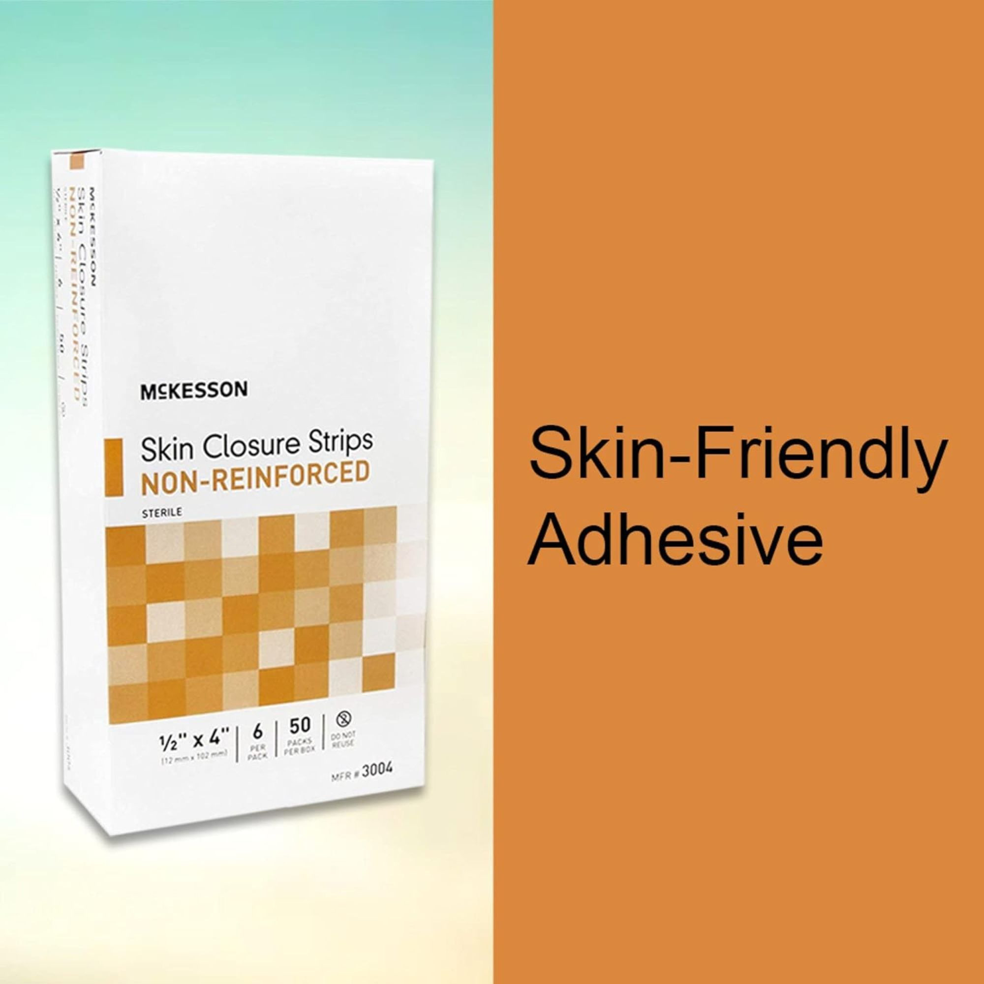 McKesson Skin Closure Strip, Sterile, Non-Reinforced, 3003, Box of 50