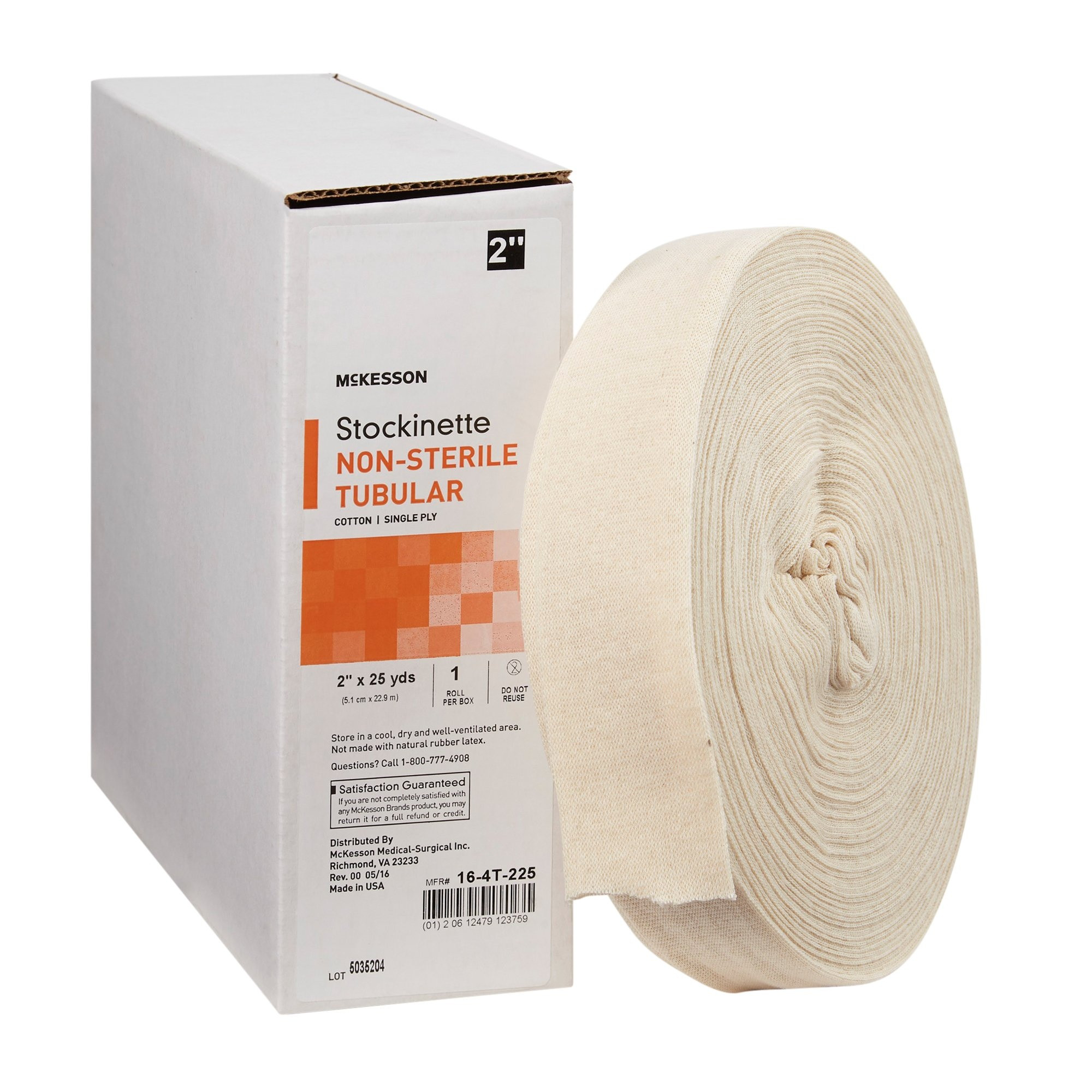 McKesson Stockinette, Tubular, Non-Sterile, 16-4T-225, 2 Inches X 25 Yards - Case of 12 (12 Rolls)