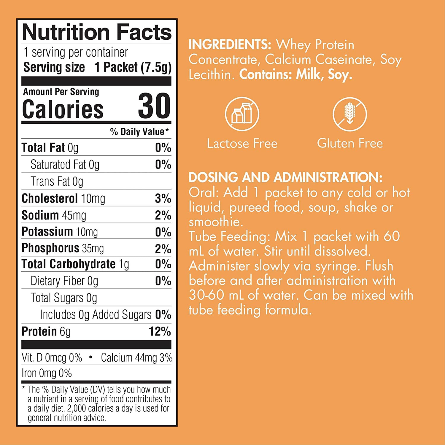 ProSource Protein Powder, Unflavored, Individual Packets, 11169, Case of 100