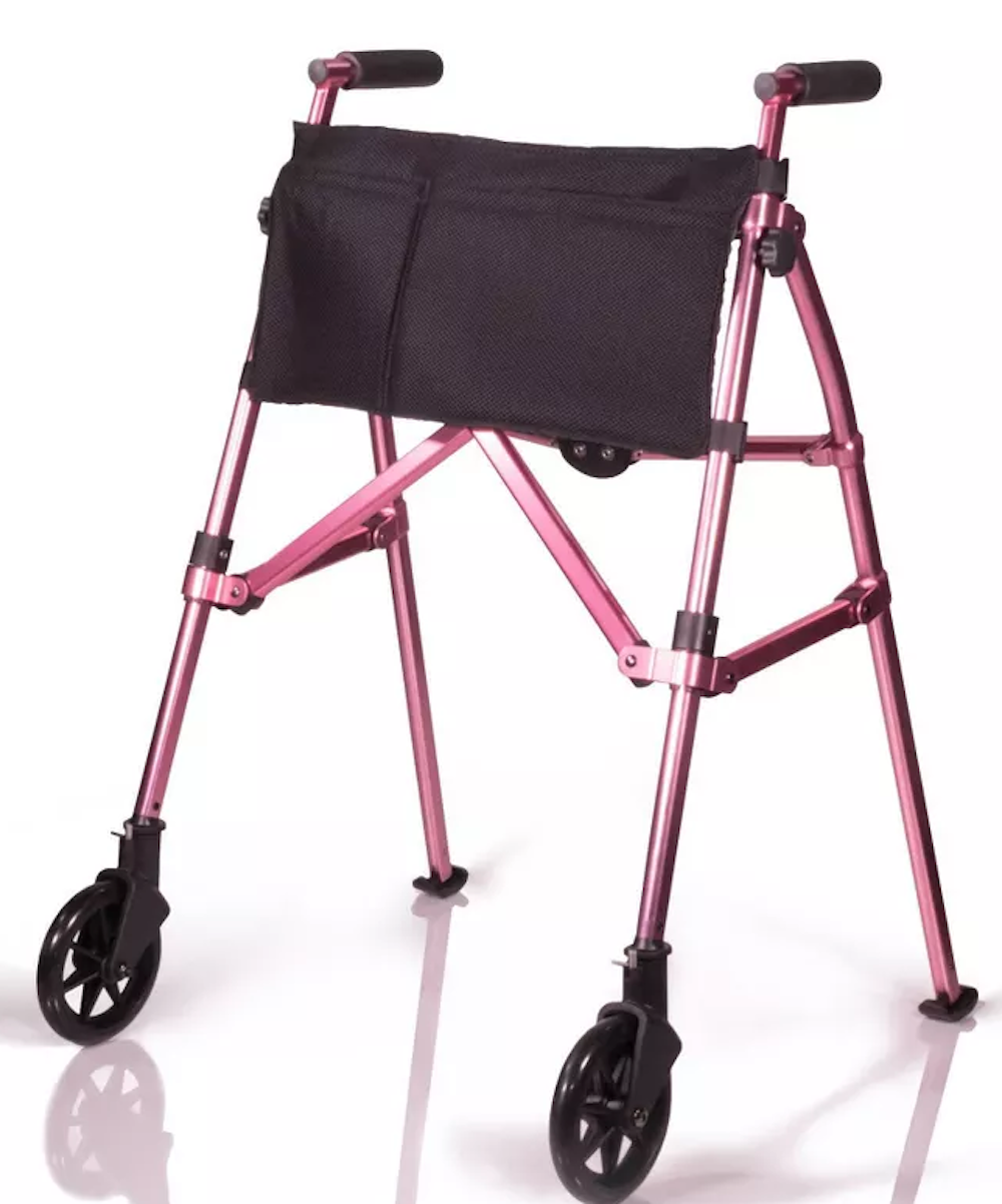 Stander EZ Fold-N-Go Folding Walker, 4300-RR, Regal Rose - 1 Each