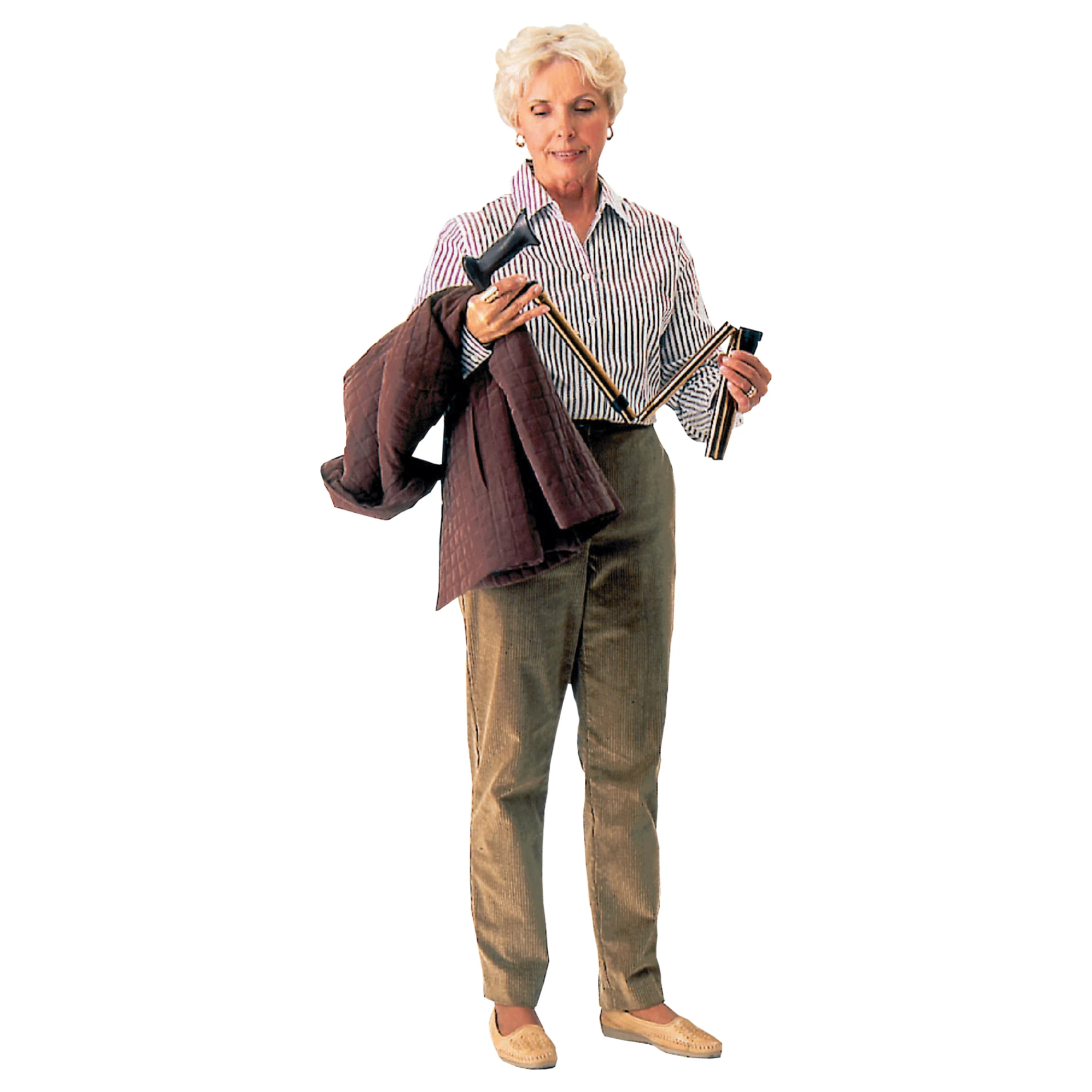 Carex Folding Cane with Adjustable York Handle, A746-00, 1 Each