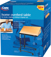 Carex Home Adjustable Overbed Table, P568-00, 1 Each