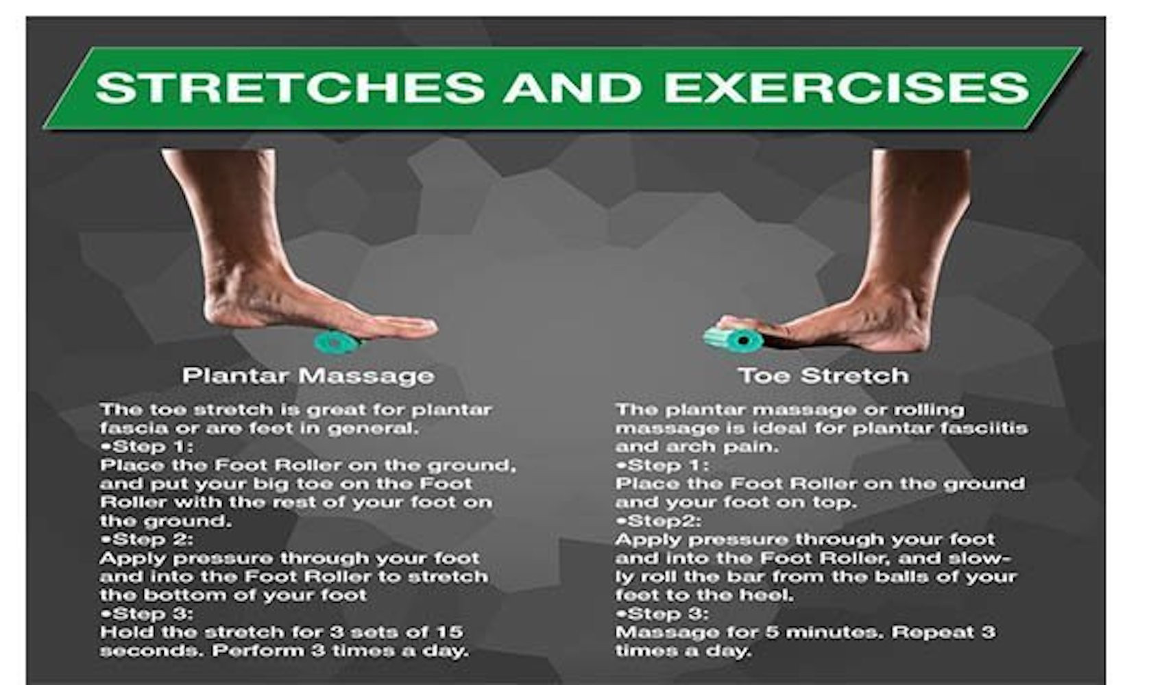 TheraBand Foot Roller, exercises