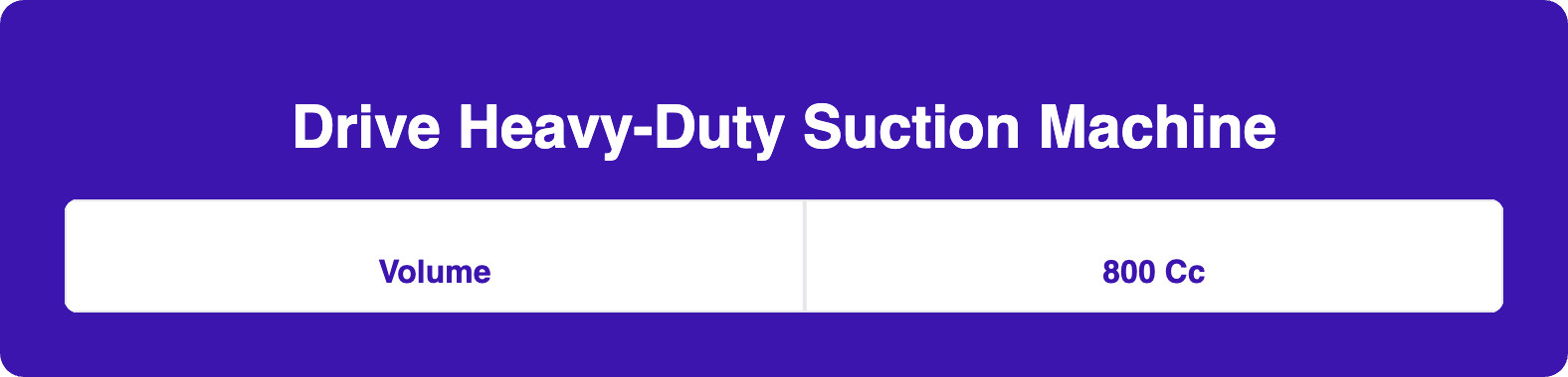 Drive Heavy-Duty Suction Machine