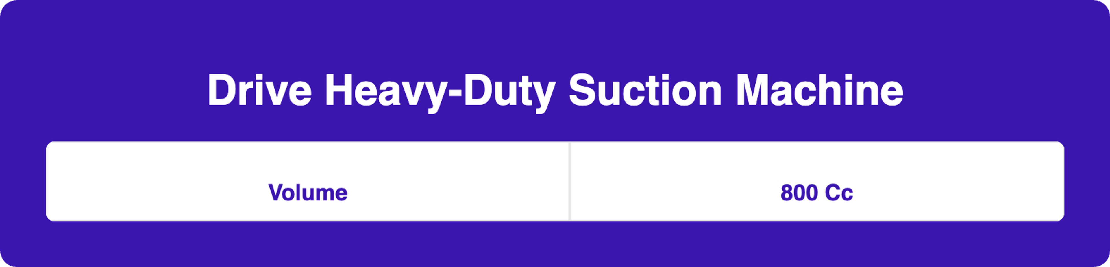 Drive Heavy-Duty Suction Machine