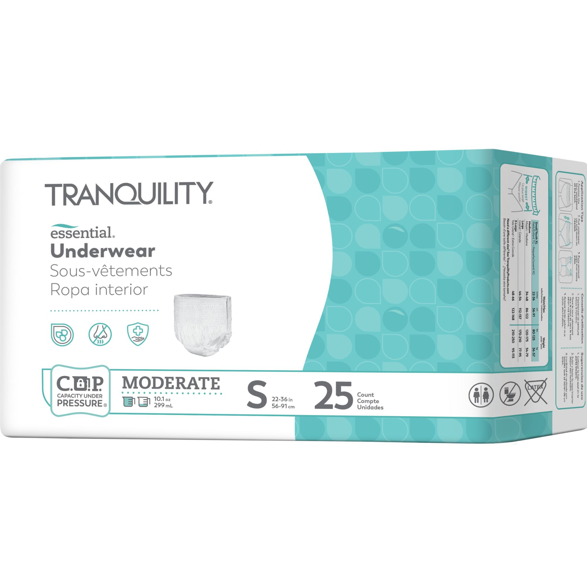 Tranquility Essential Disposable Adult Underwear, Moderate Absorbency