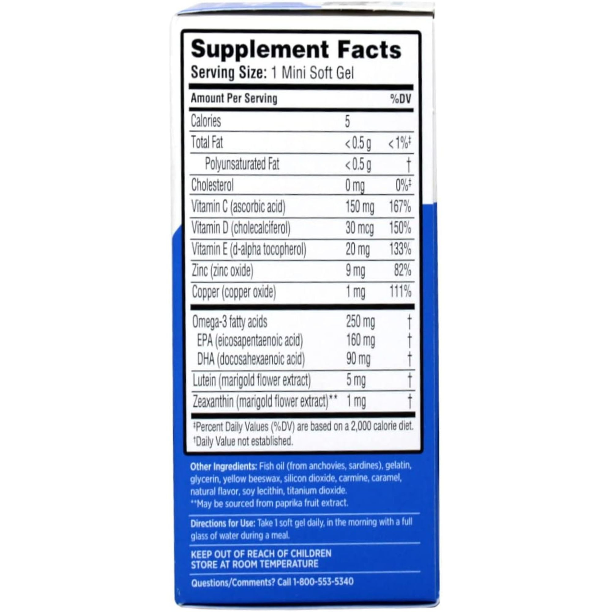 Ocuvite Adult 50+ Multivitamin Supplement, 50 Tablets, 32420846530, 1 Bottle