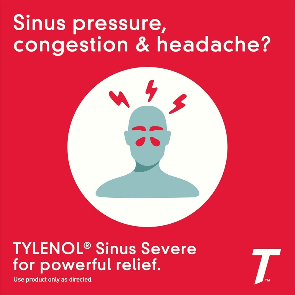 Tylenol Sinus Severe, 24 Tablets