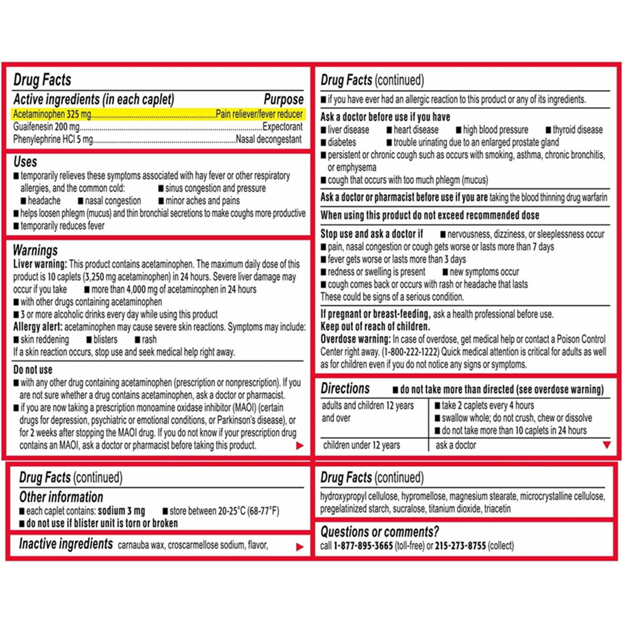 Tylenol Sinus Severe, 24 Tablets