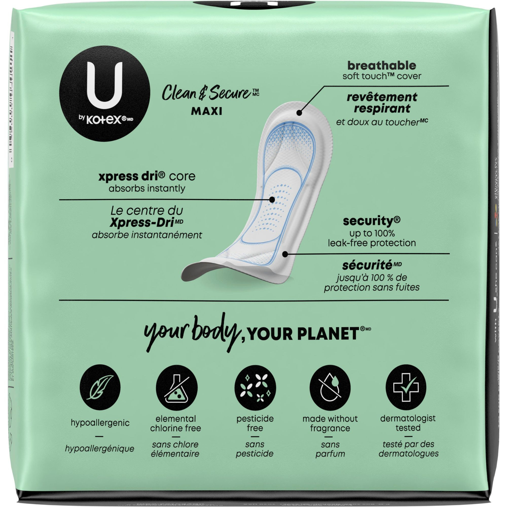 U by Kotex Security Pads, Heavy Absorbency
